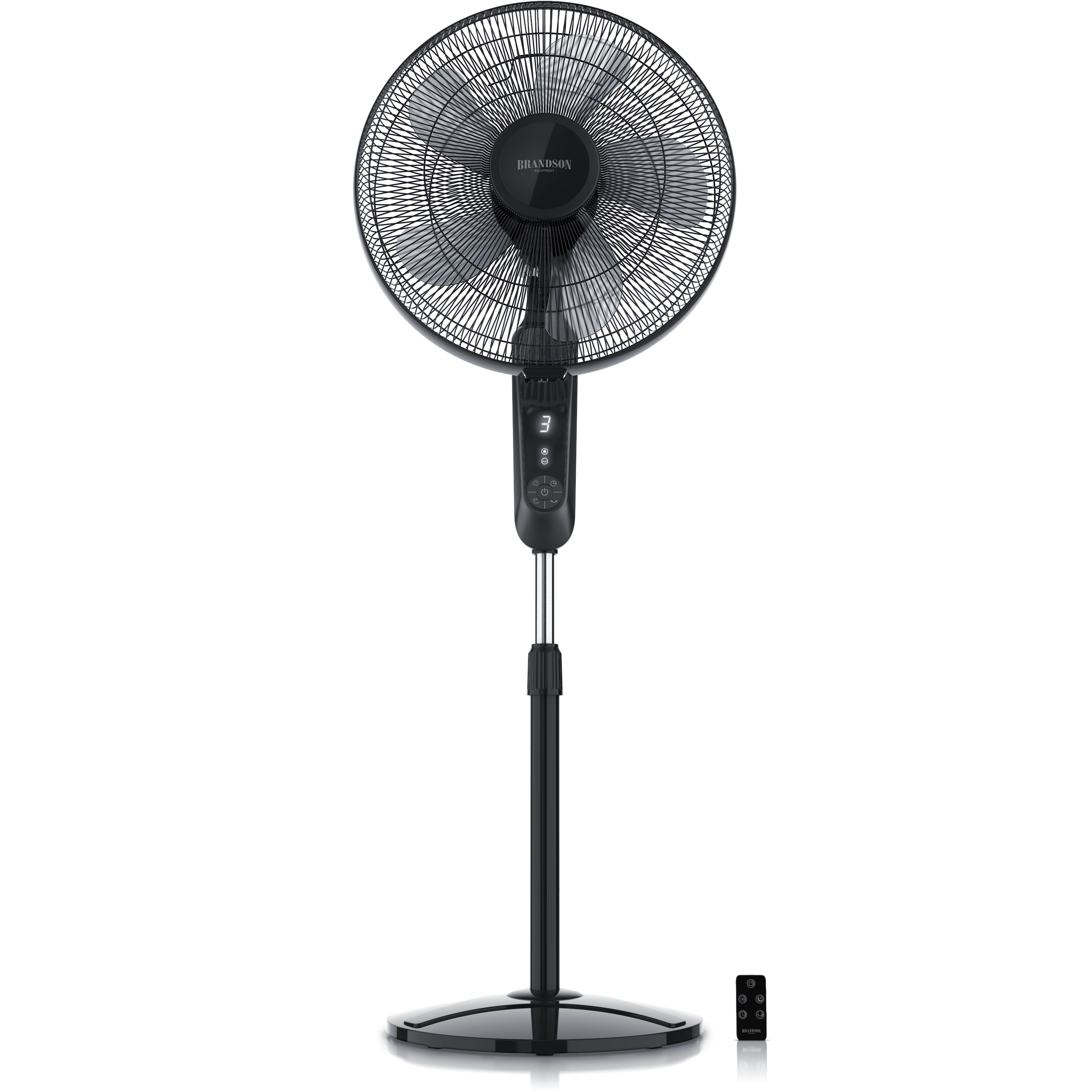 Brandson Standventilator 60W mit Timer, Luftk&uuml;hler 80 Grad osziellierend, Ventilator h&ouml;henverstellbar, Kopf um 35 Grad neigbar, 3 Geschwindigkeiten 