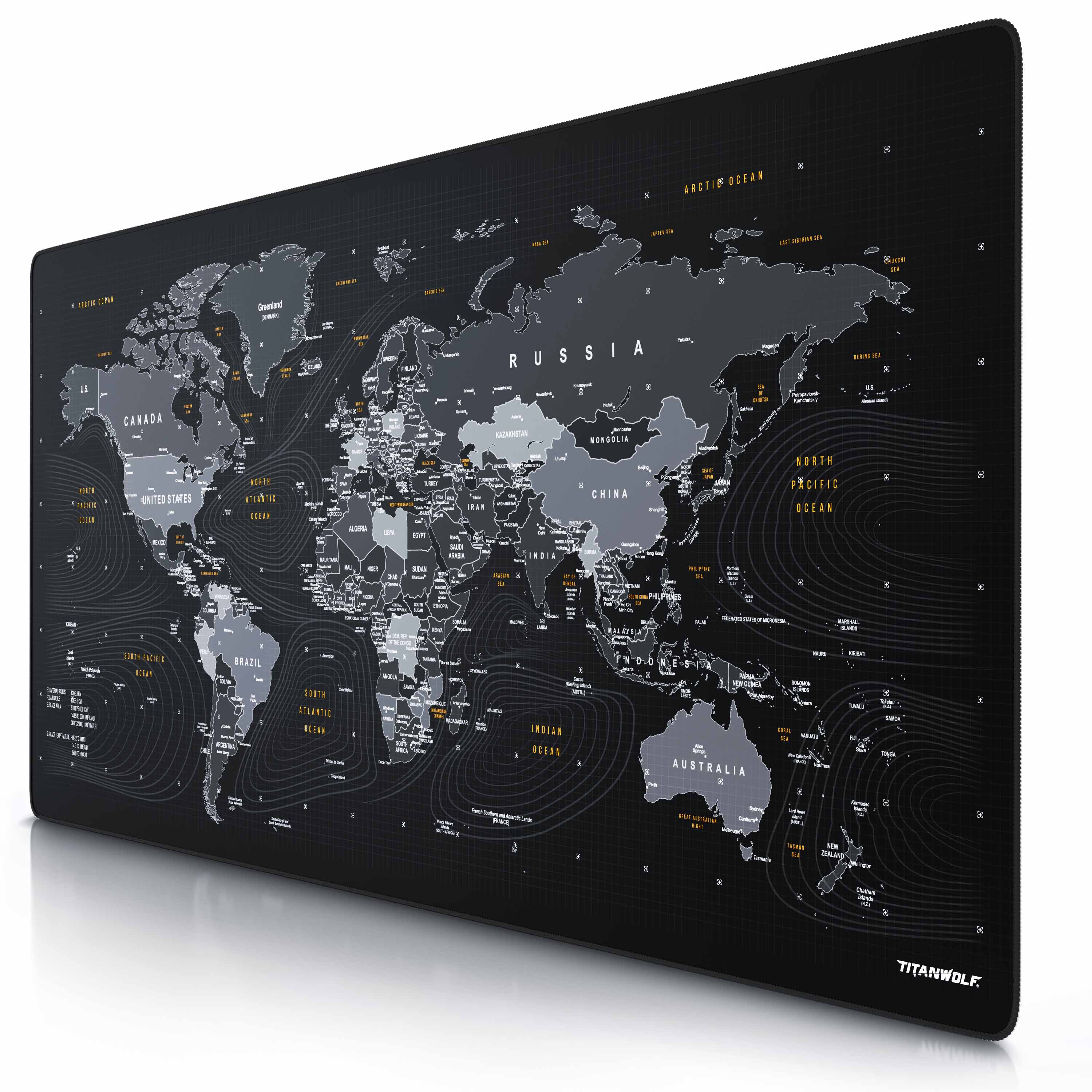 Titanwolf Gaming Mauspad, XXXL Speed Mousepad 1200 x 600 mm, Geschwindigkeit & Pr&auml;zision, Wolf Global 