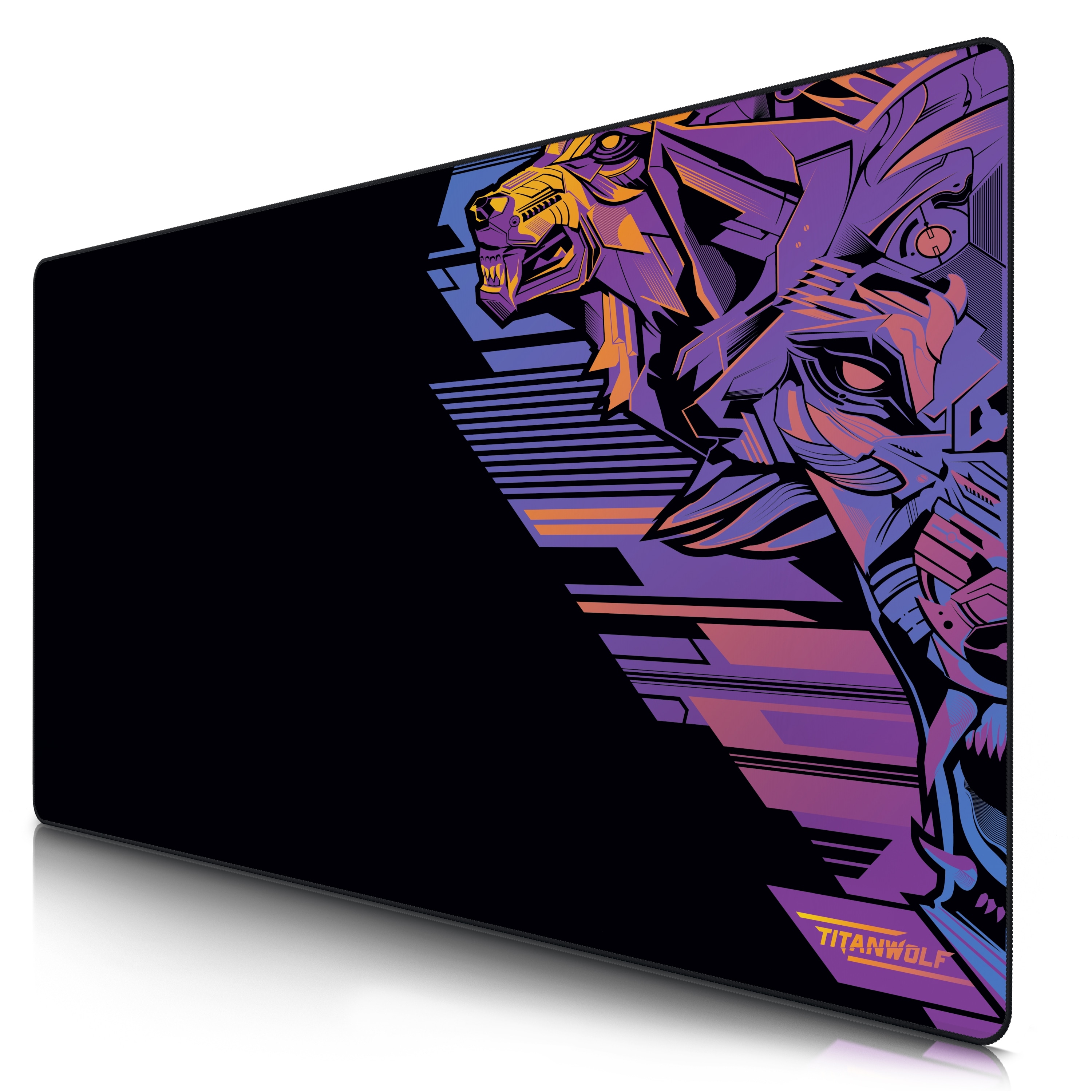 Titanwolf Gaming Mauspad, XXXL Speed Mousepad 1200 x 600 mm, Geschwindigkeit & Pr&auml;zision, Vector Gradient 