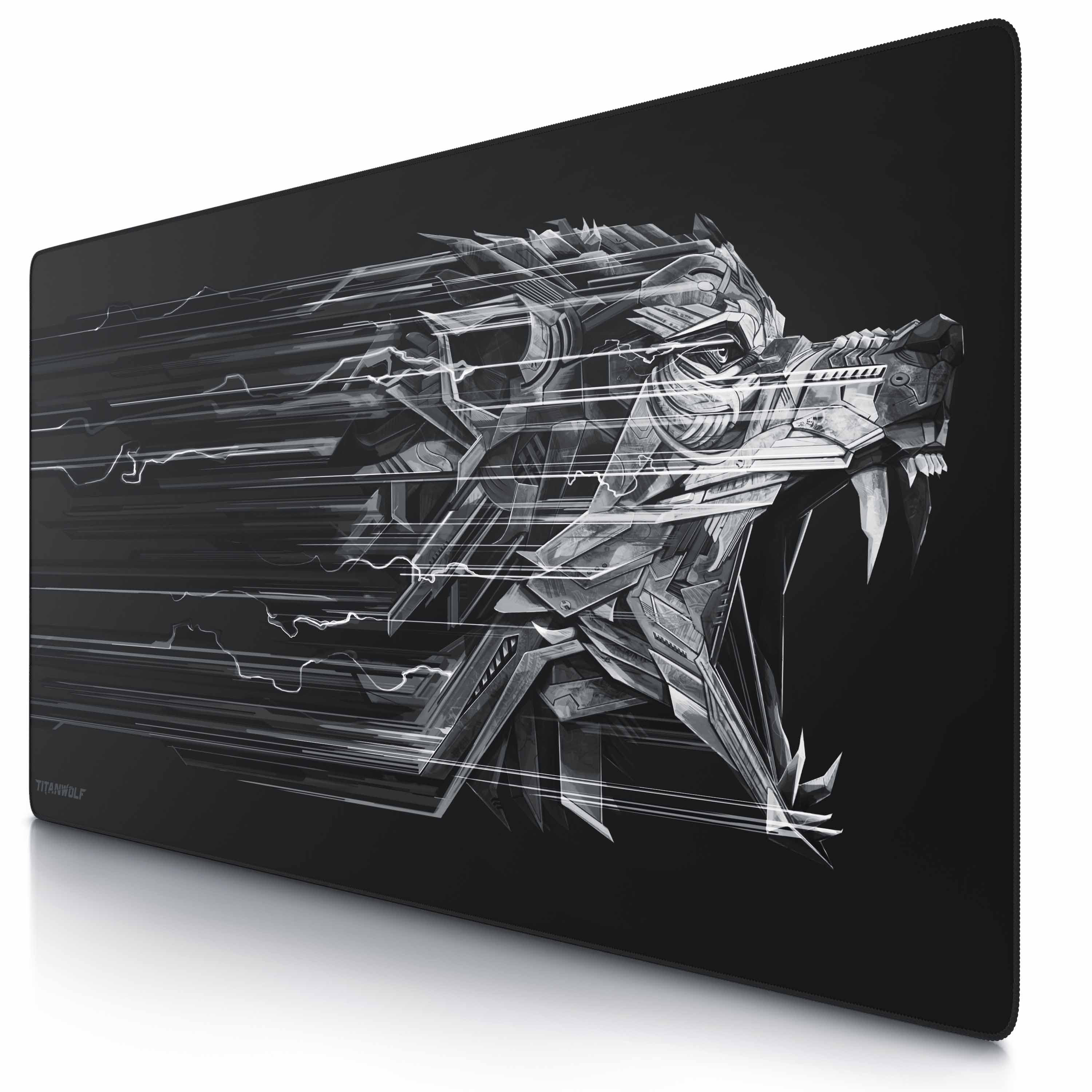 Titanwolf Gaming Mauspad, XXXL Speed Mousepad 1200 x 600 mm, Geschwindigkeit & Pr&auml;zision, Wolf Epsilon 