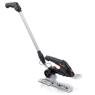 Brandson Grasschere mit Akku 7,2V 2000mA/h - elektrische Garten Strauchschere - inkl. Teleskopstange 90-130 cm mit Rädern - Ladegerät und 2000 mAh 