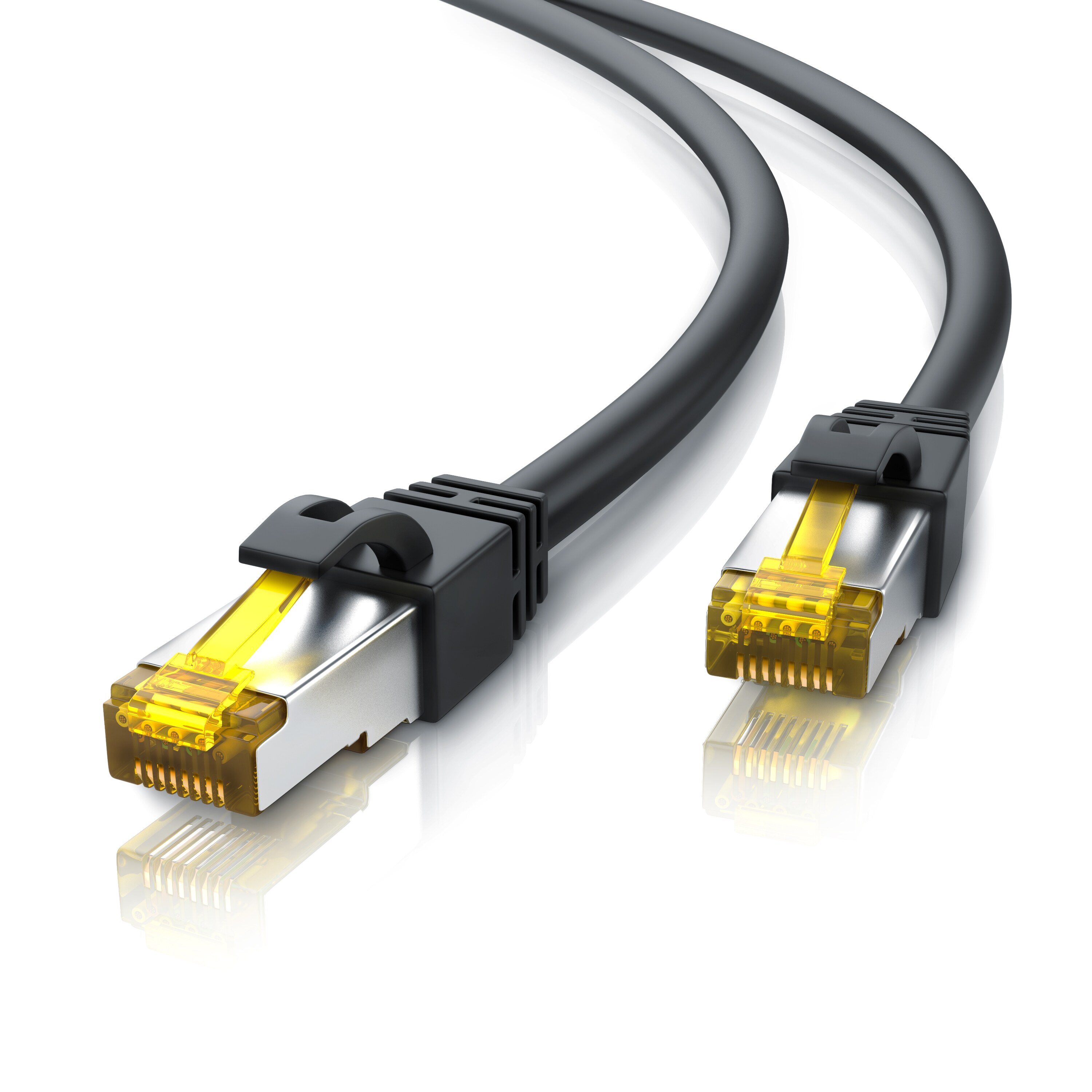 Primewire LAN-Kabel CAT.7, RJ-45 (Ethernet), Gigabit Ethernet S/FTP Netzwerkkabel, 10000 Mbit/s, Patchkabel - 2m 
