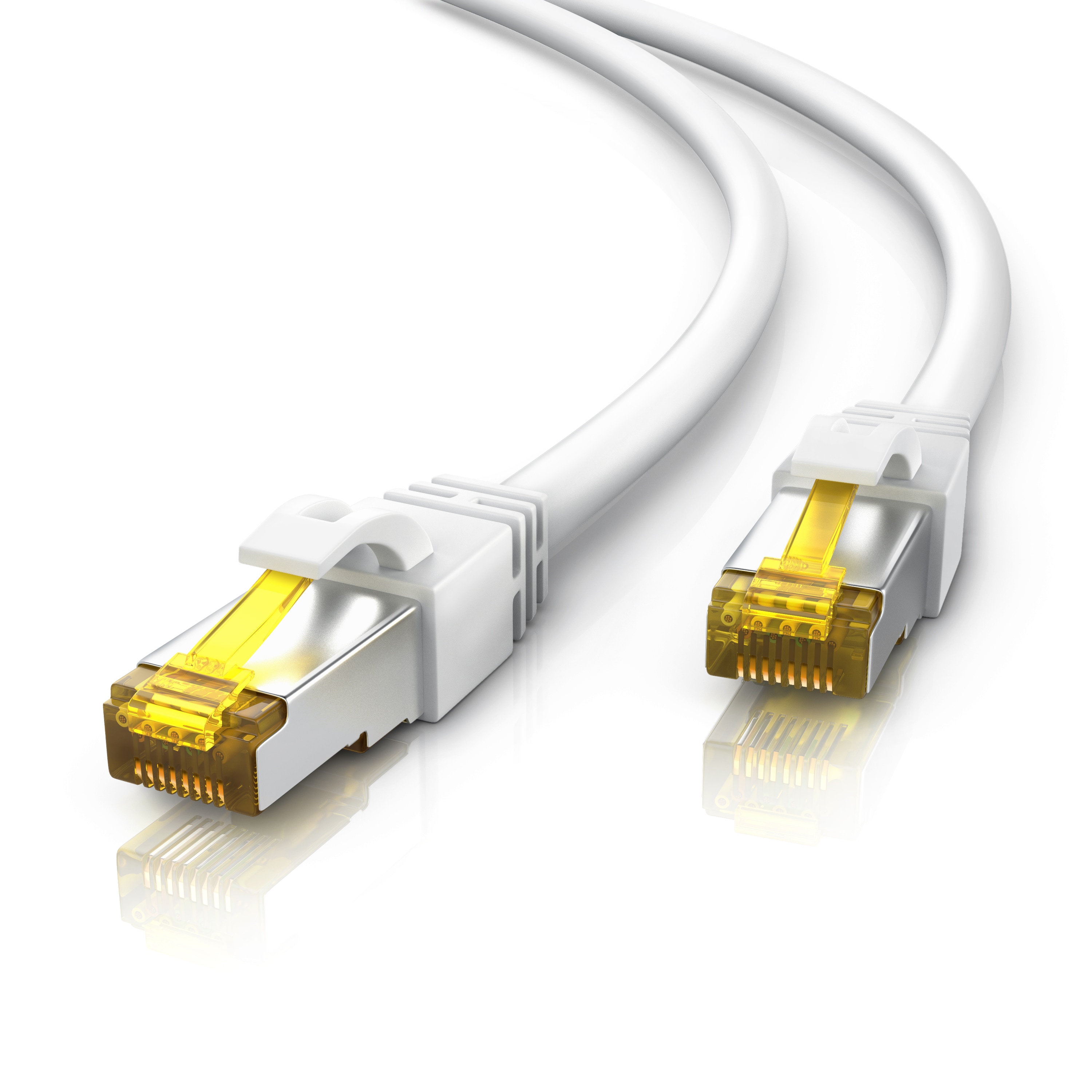 Primewire LAN-Kabel CAT.7, RJ-45 (Ethernet), Gigabit Ethernet S/FTP Netzwerkkabel, 10000 Mbit/s, Patchkabel - 2m 