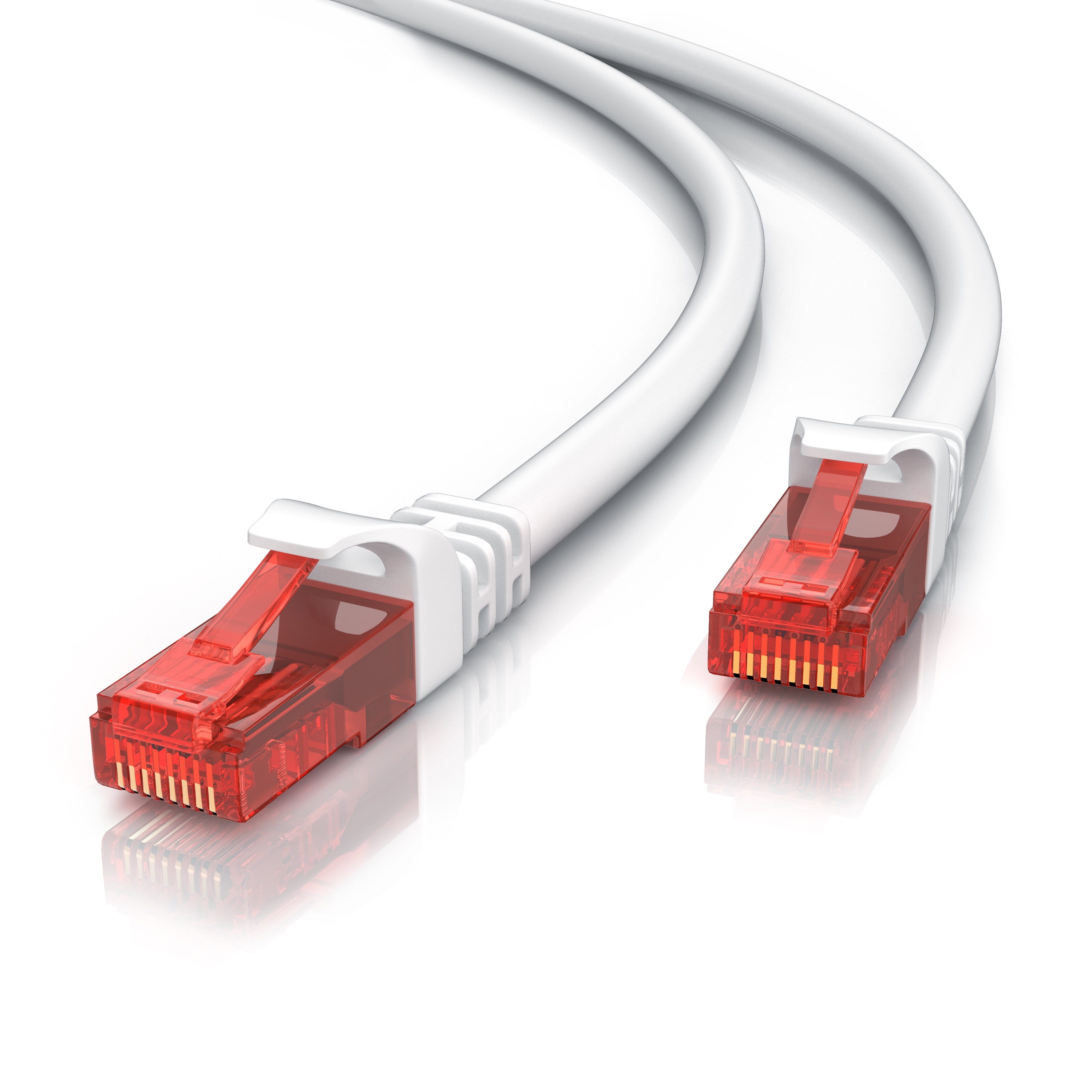 CSL Cat 6 Gigabit Ethernet LAN Kabel - mehrfach geschirmt - UTP Gigabit - 1000 Mbit/s - Patchkabel - Netzwerkkabel - 3m 