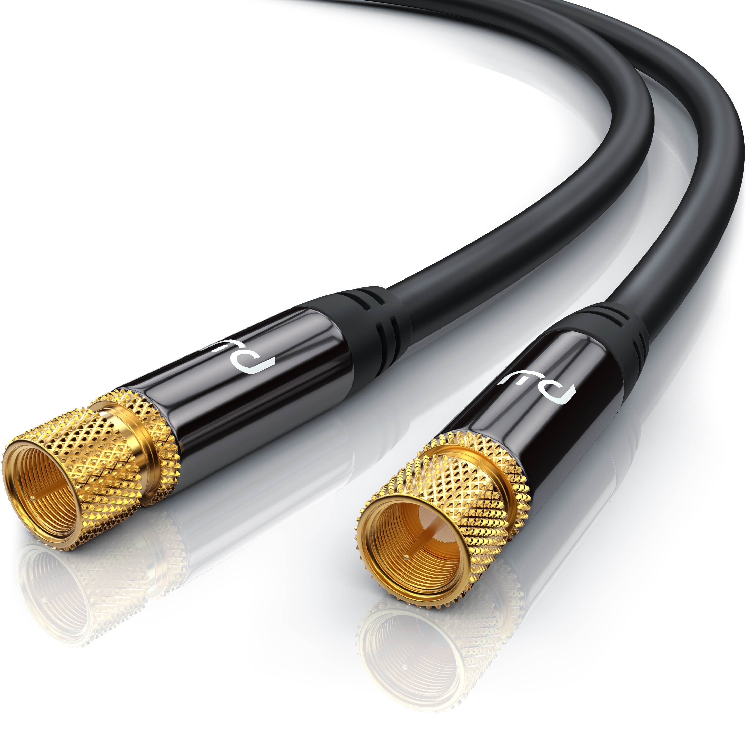 Primewire SAT-Kabel, Koax, F-Stecker, Premium HDTV SAT Koaxialkabel, 4fach Schirmung, 135dB, 75 Ohm - 2m 