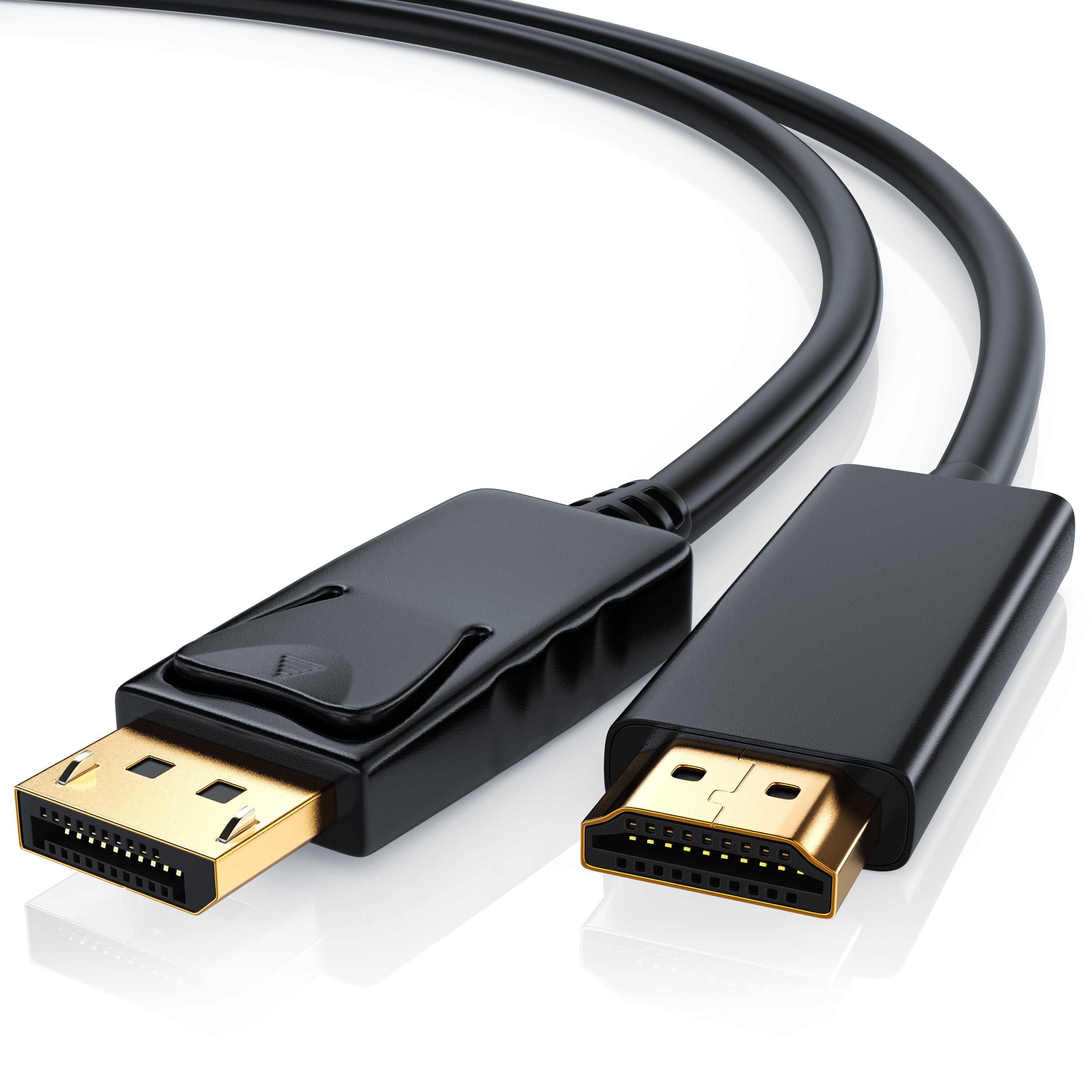 CSL DisplayPort zu HDMI Audio- & Video-Kabel, DP Monitor Kabel mit Audio&uuml;bertragung - 3m 