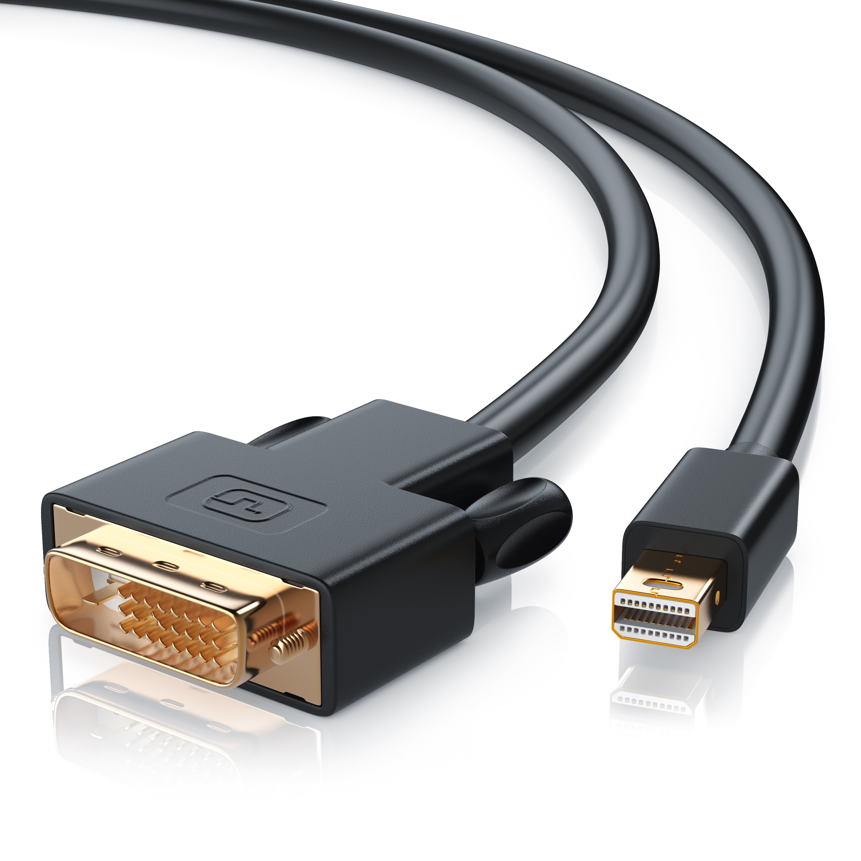 CSL Mini DisplayPort zu DVI Video-Kabel, miniDP Monitor Adapter Kabel, f&uuml;r Apple, PC's & Notebooks - 1m 