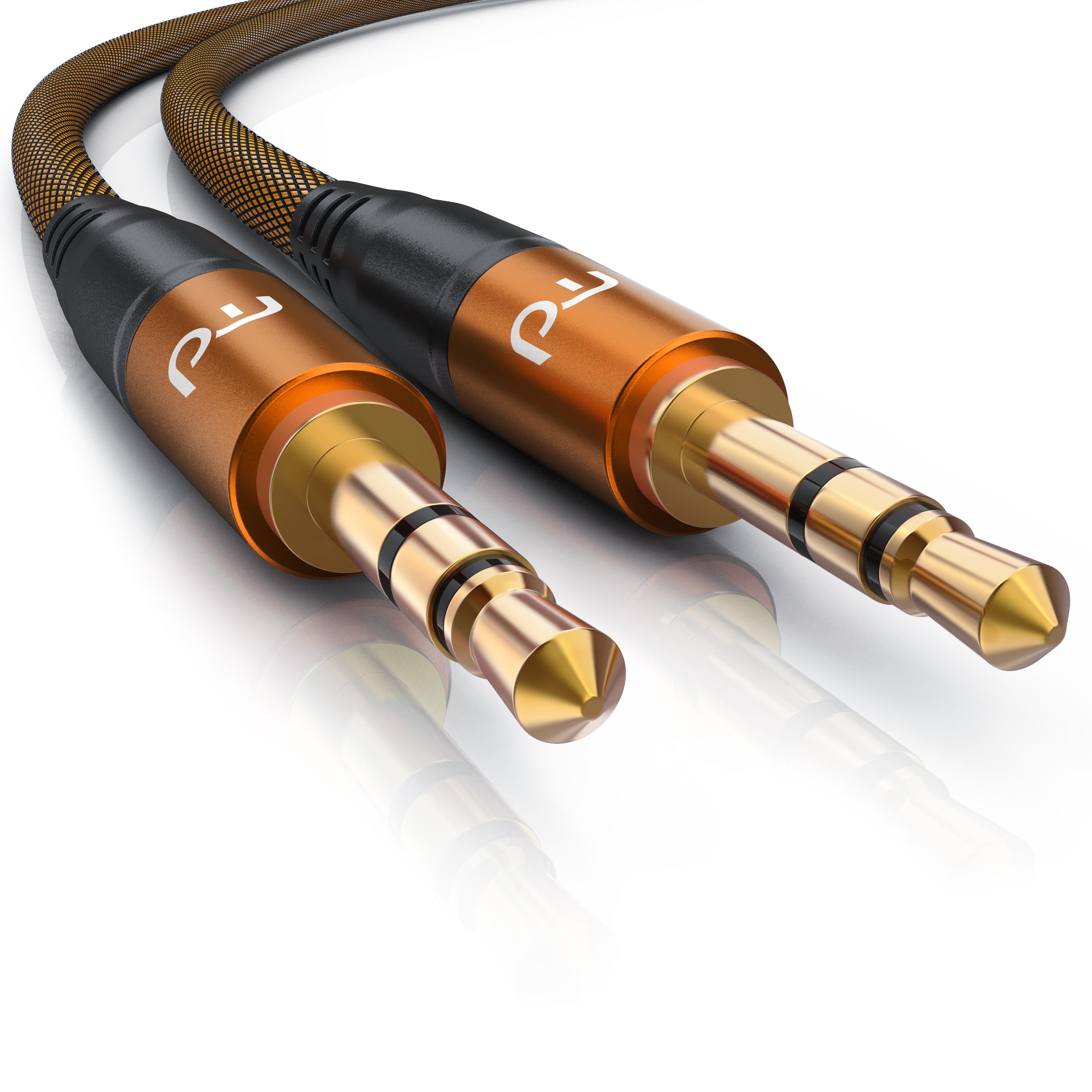 Primewire 3,5-mm-Klinke Audio-Kabel, AUX, Klinkenkabel, Metallstecker, Klinke Verbindungskabel, Audiokabel - 2m 