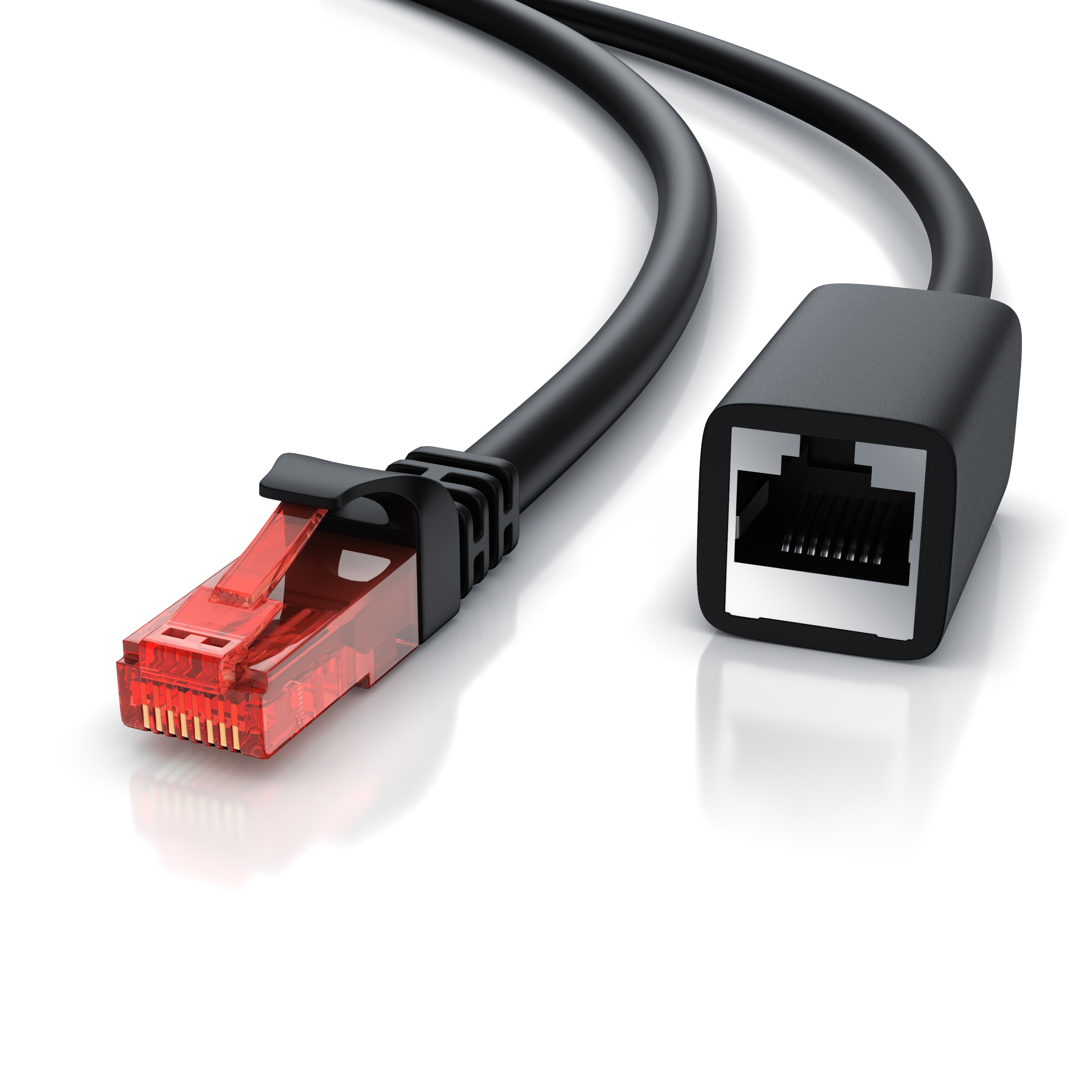 CSL Patchkabel CAT 6 Verl&auml;ngerungskabel - Gigabit Ethernet LAN Kabel - UTP - 1000 Mbit/s - Netzwerkkabel - 2m 