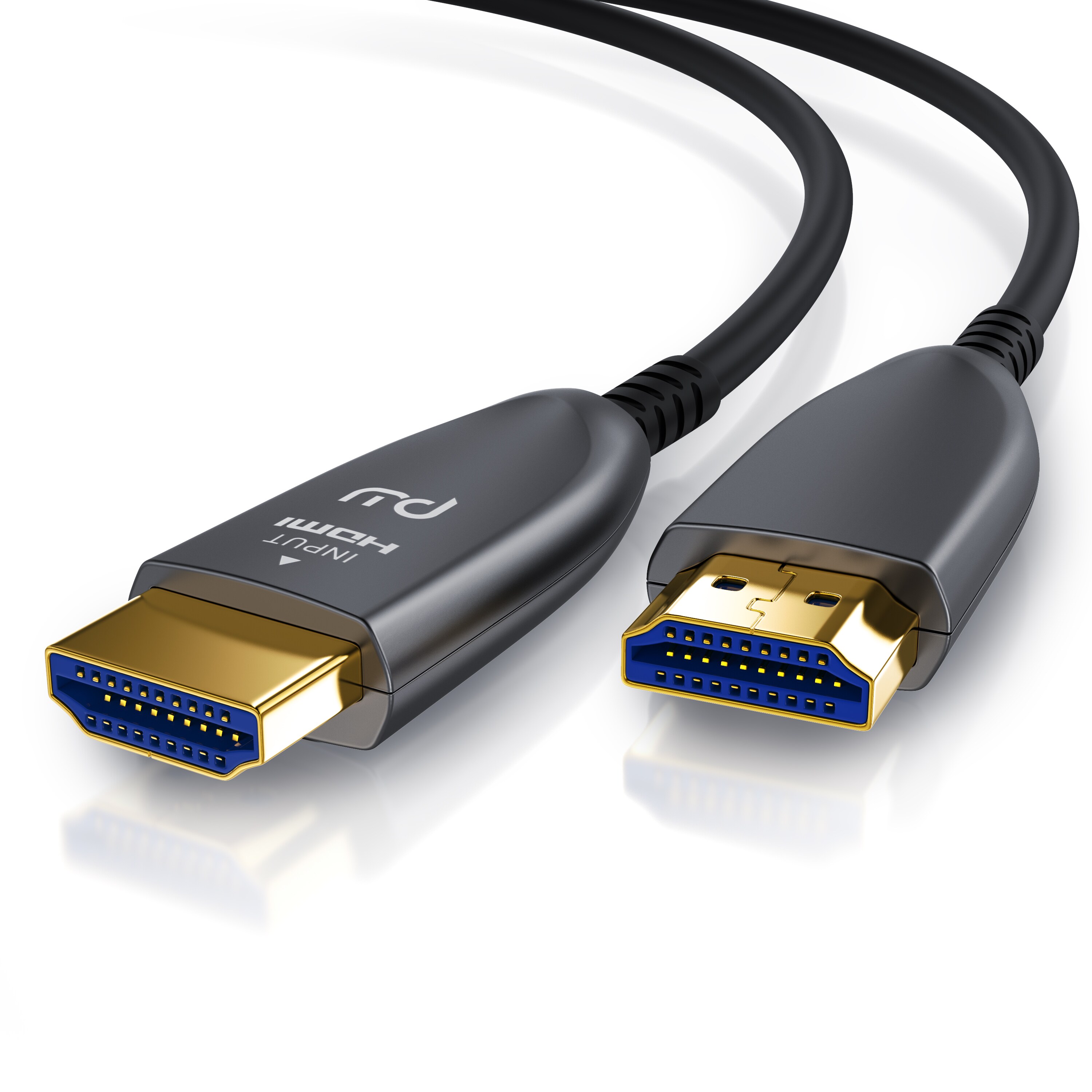 Primewire Ultra HD HDMI 2.0b Glasfaserkabel 3-fach geschirmt 4K / Full HD / 3D / ARC / High Speed mit Ethernet - 3m 