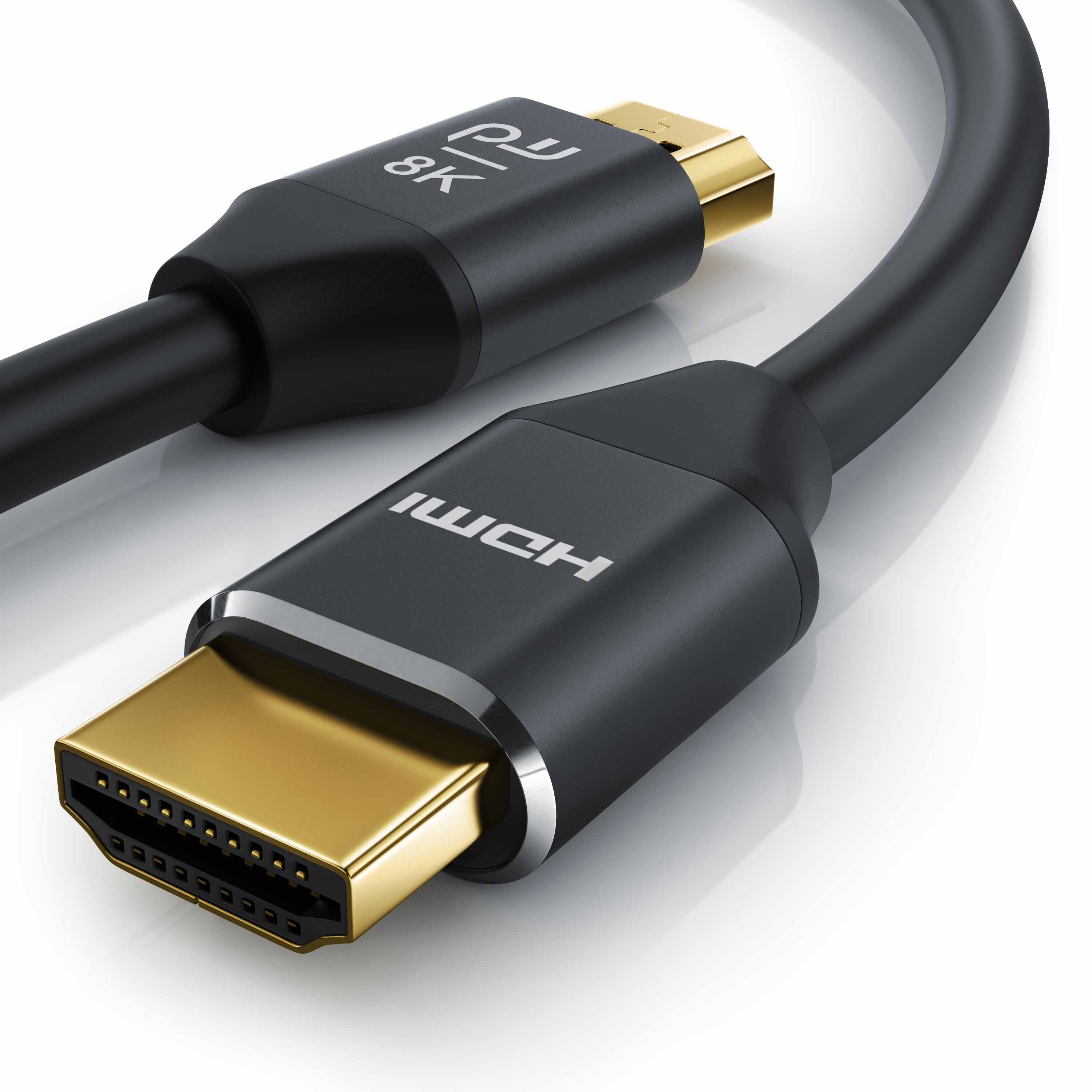 Primewire 8K Premium HDMI Ultra High Speed Kabel 2.1, 7680 x 4320 @ 120 Hz mit DSC - 1m 