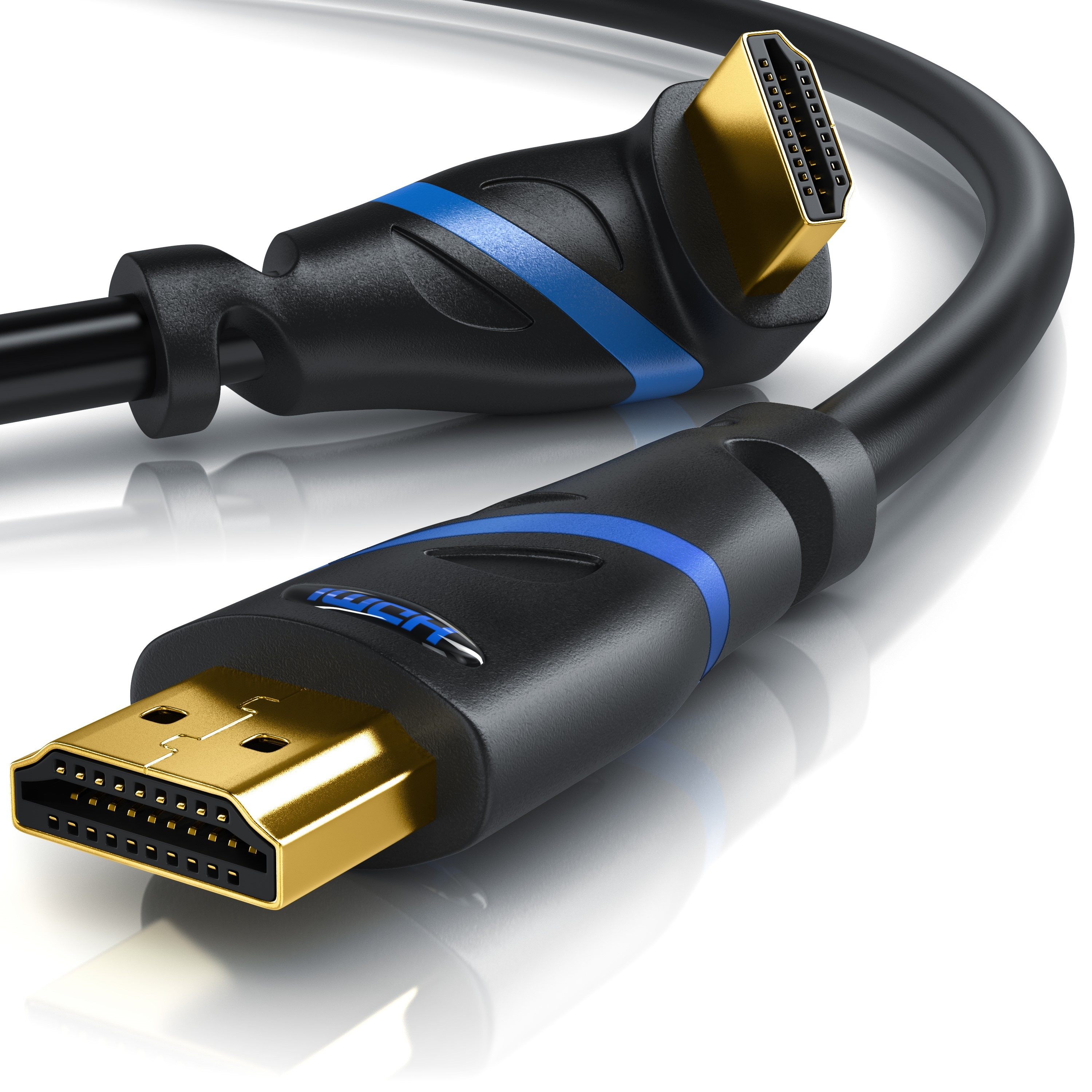 Primewire 8K Premium HDMI Ultra High Speed Kabel 2.1 270&deg; gewinkelt, 7680 x 4320 @ 120 Hz mit DSC - 2m 