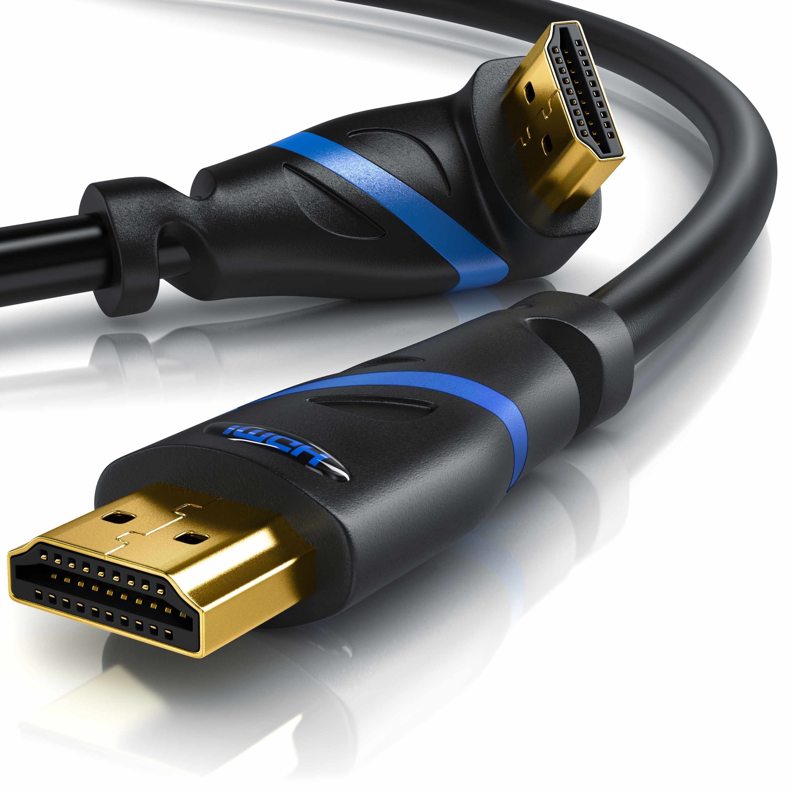 Primewire 8K Premium HDMI Ultra High Speed Kabel 2.1 90&deg; gewinkelt, 7680 x 4320 @ 120 Hz mit DSC - 2m 