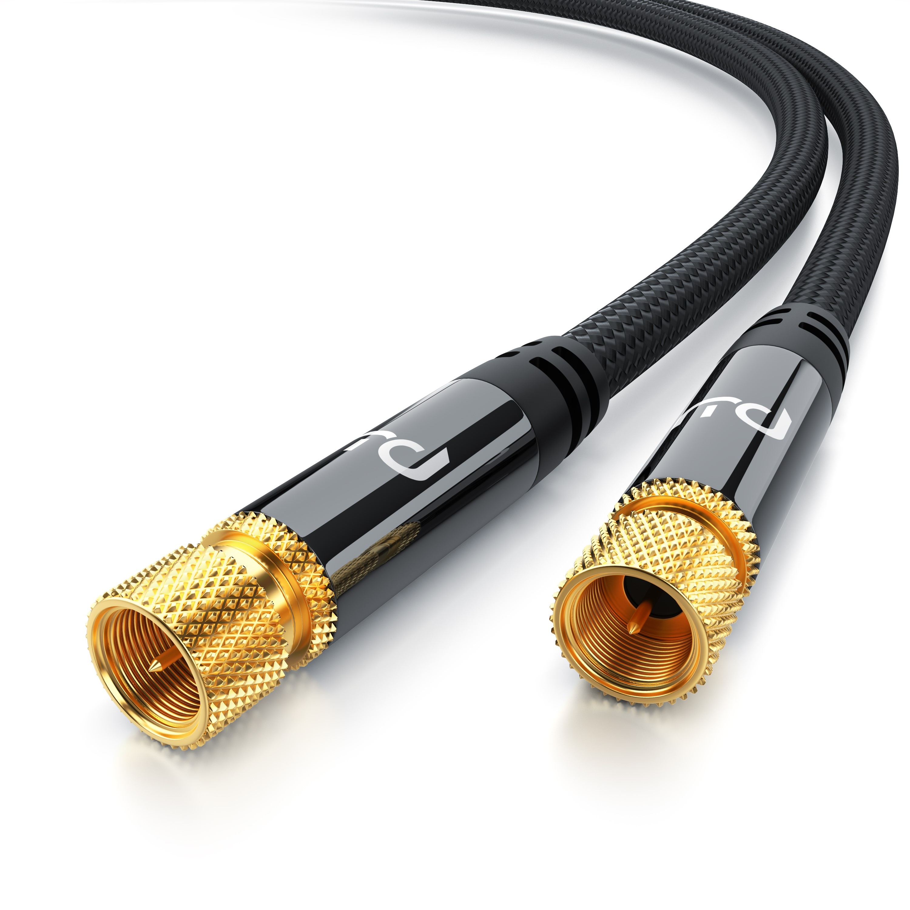 Primewire HDTV Satellitenkabel mit Braiding - 135Db - 75 Ohm - Stoffummantelung - 2 m 