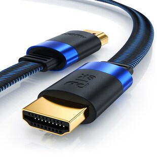 Primewire 8k HDMI Kabel 2.1 - Flachbandkabel Ultra High Speed II Ethernet, 8K UHD II, 3D TV, eARC, HDR10+ 120 Hz mit DSC, 7680 x 4320, Verlegekabel - 3m 