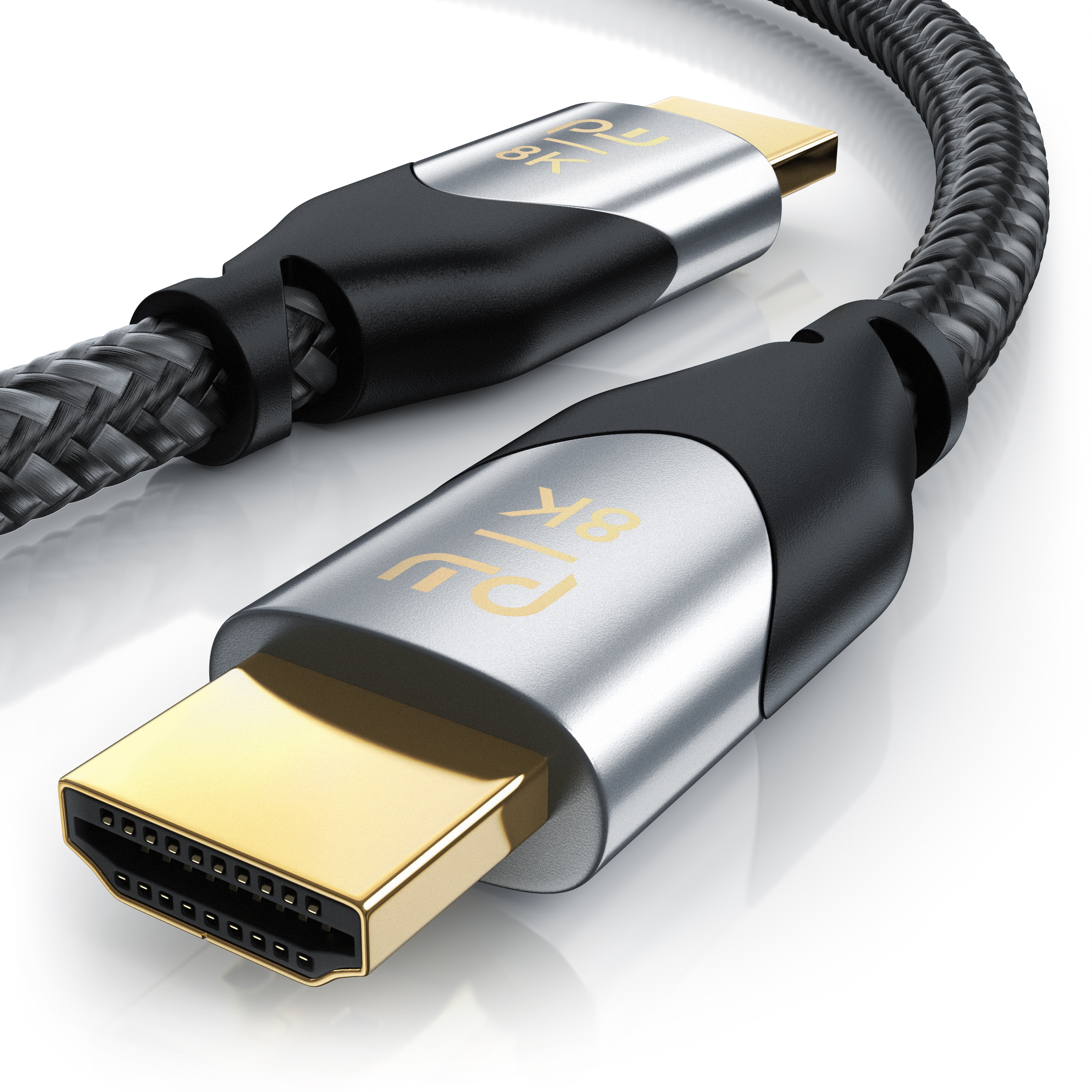 Primewire 8k HDMI Kabel 2.1, Ultra High Speed II mit Ethernet, 8K UHD II, 3D TV, eARC, HDR10+ - 4320p 120 Hz mit DSC, 7680 x 4320, Nylonmantel - 2 m 