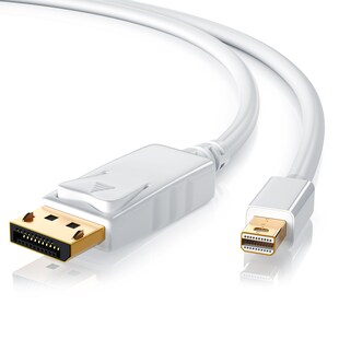 CSL Mini DisplayPort zu DisplayPort Audio- & Video-Kabel, FullHD MiniDP Monitor Kabel, Verbindungskabel - 3m 