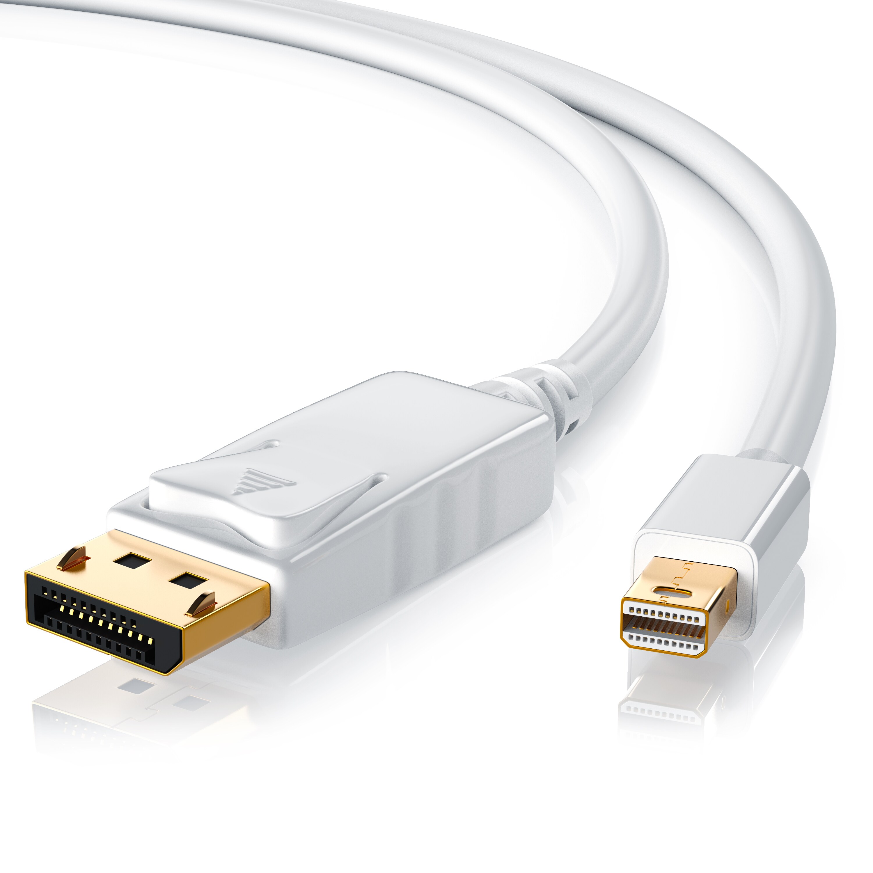 CSL Mini DisplayPort zu DisplayPort Audio- & Video-Kabel, FullHD MiniDP Monitor Kabel, Verbindungskabel - 5m 