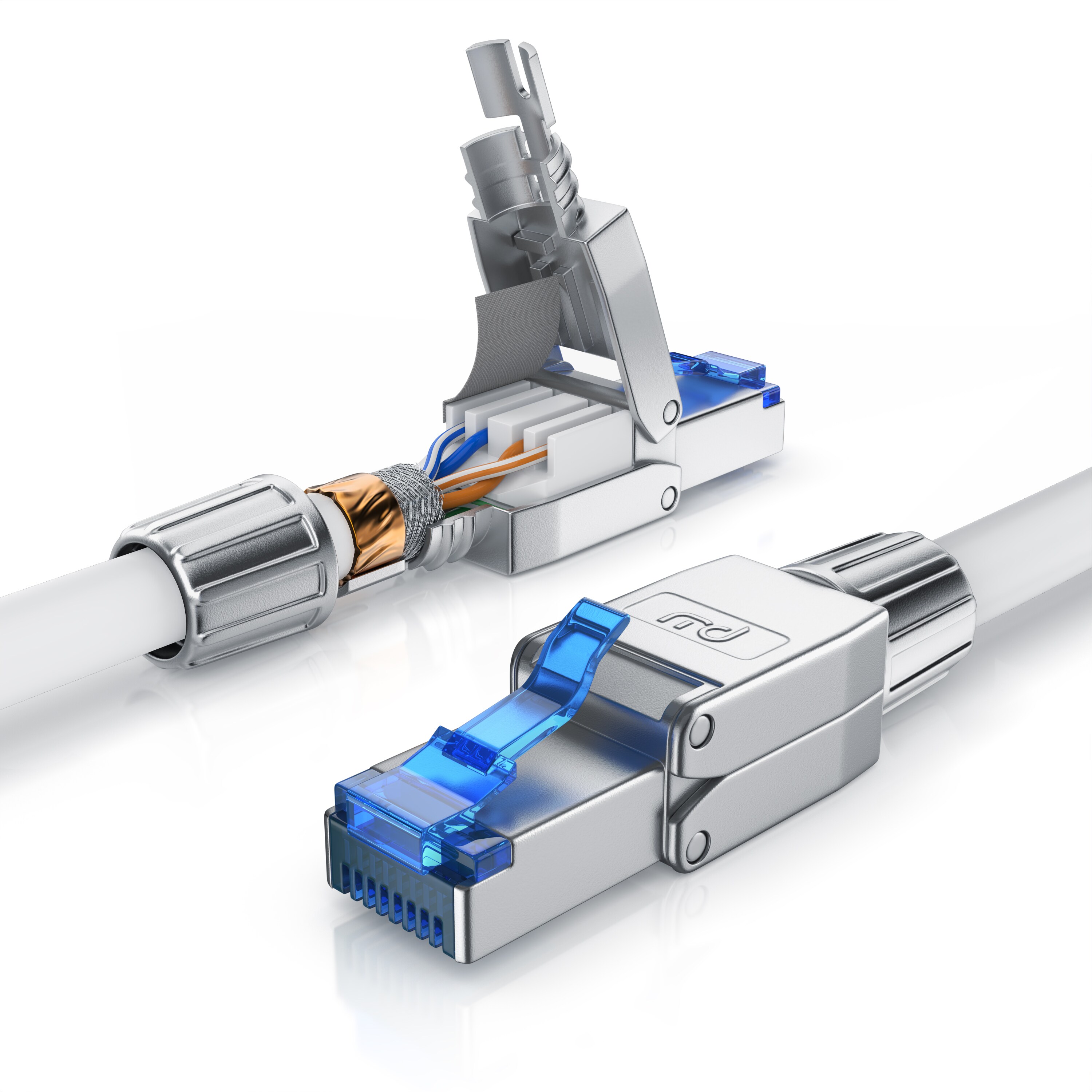 Primewire Patchkabel CAT 8 - Gigabit Ethernet LAN Kabel - 40 Gbit/s - S/FTP PIMF Schirmung - Netzwerkkabel - 2m 