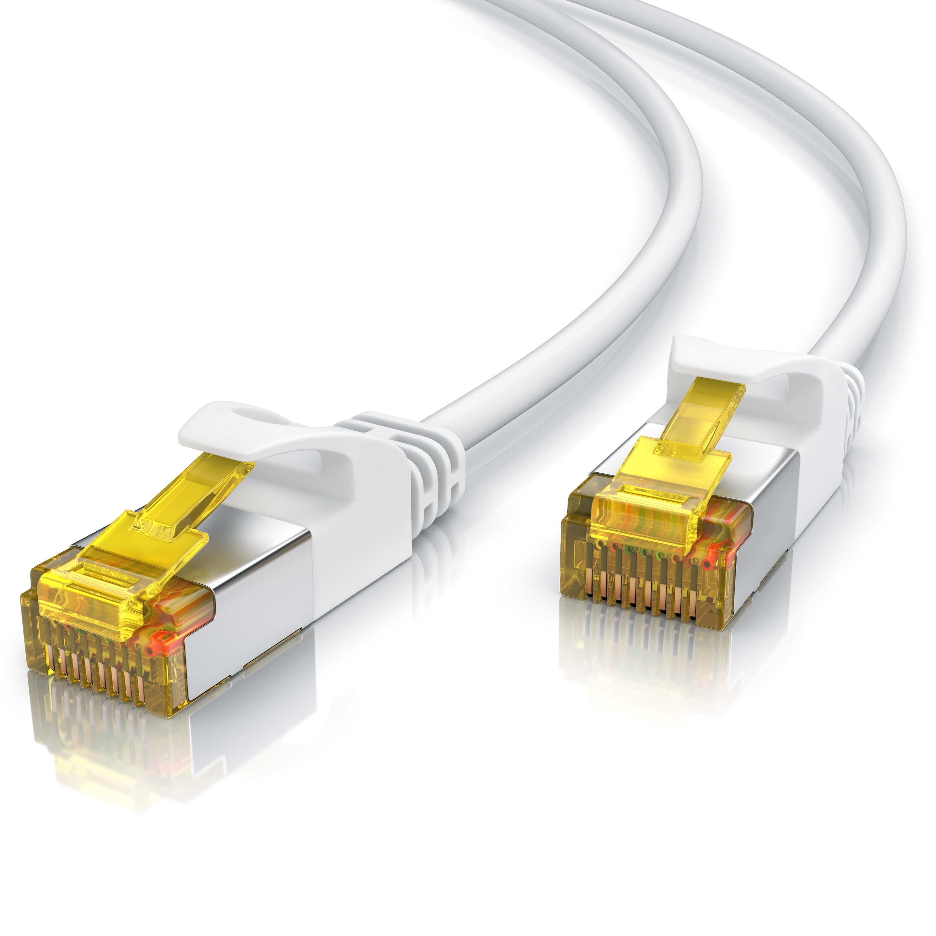 Primewire Ultra Slim Patchkabel Cat 7 - LAN Ethernet Gigabit Kabel - 10000 Mbit - U/FTP PIMF Schirmung - Netzwerkkabel - 15m 