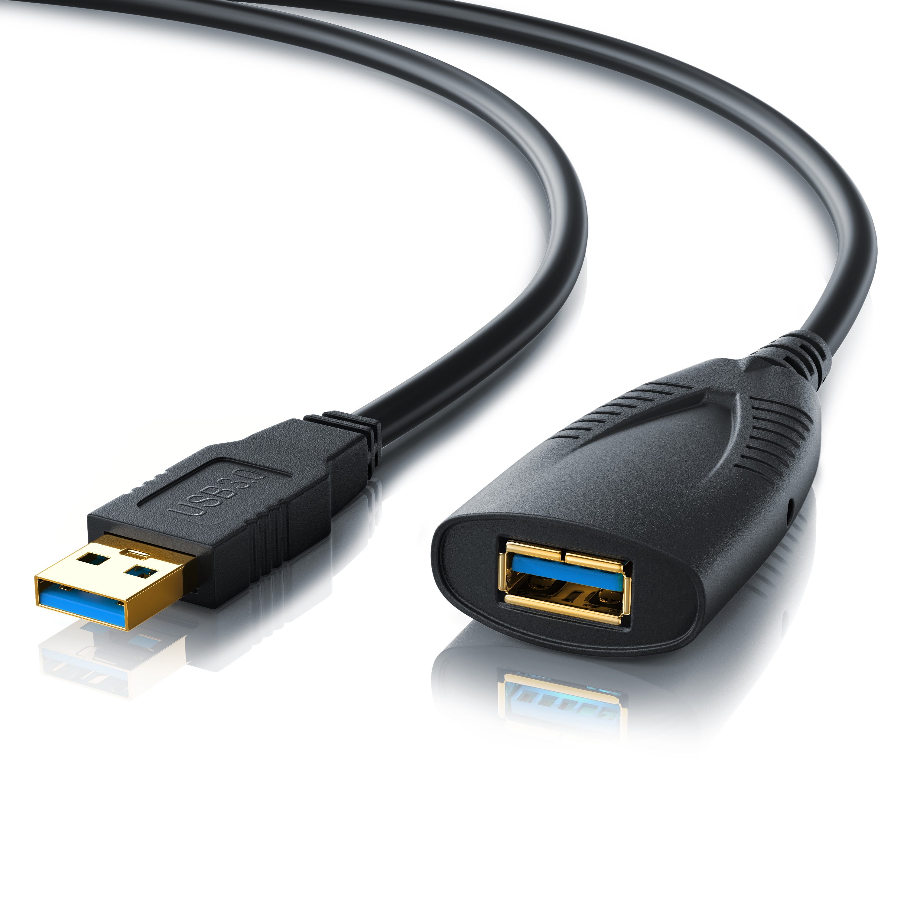 CSL USB 3.0 Typ A Verl&auml;ngerungskabel, Aktives Repeater Kabel mit Signalverst&auml;rkung - 5m 