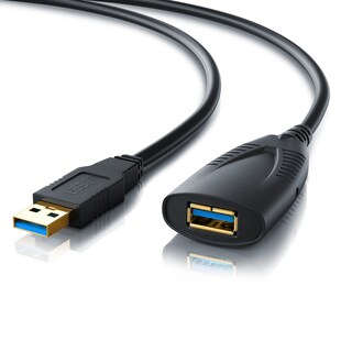 CSL USB 3.0 Typ A Verlängerungskabel, Aktives Repeater Kabel mit Signalverstärkung - 5m 