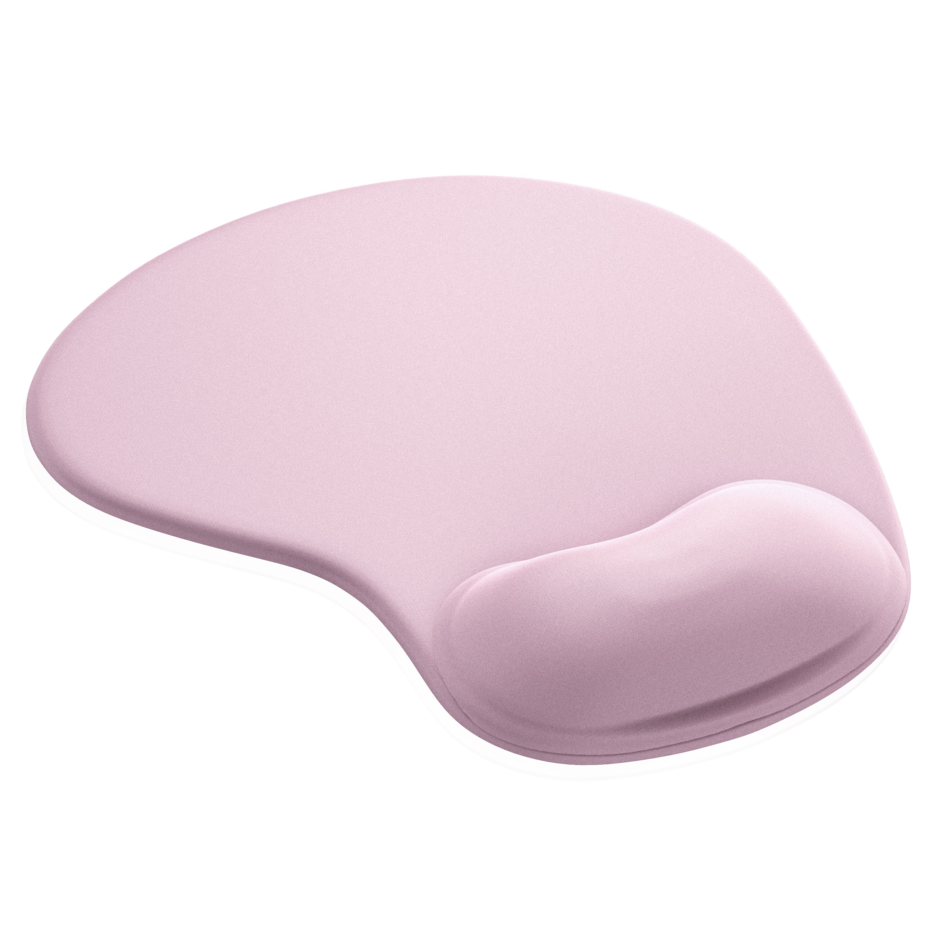 CSL Mauspad mit Gelkissen & Handgelenkauflage, Komfort Office Mousepad, hellrosa 
