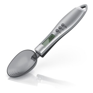 Arendo Löffelwaage digital 0,1g - Küchenwaage Feinwaage - LCD-Anzeige - Digitalwaage - Professionelles Küchenzubehör - 2 abnehmbare Löffel 