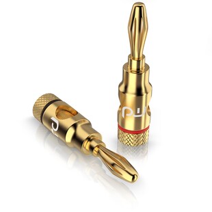 Primewire Audioadapter Bananenstecker für Kabel bis 6,8mm² - für Lautsprecherkabel, Verstärker 