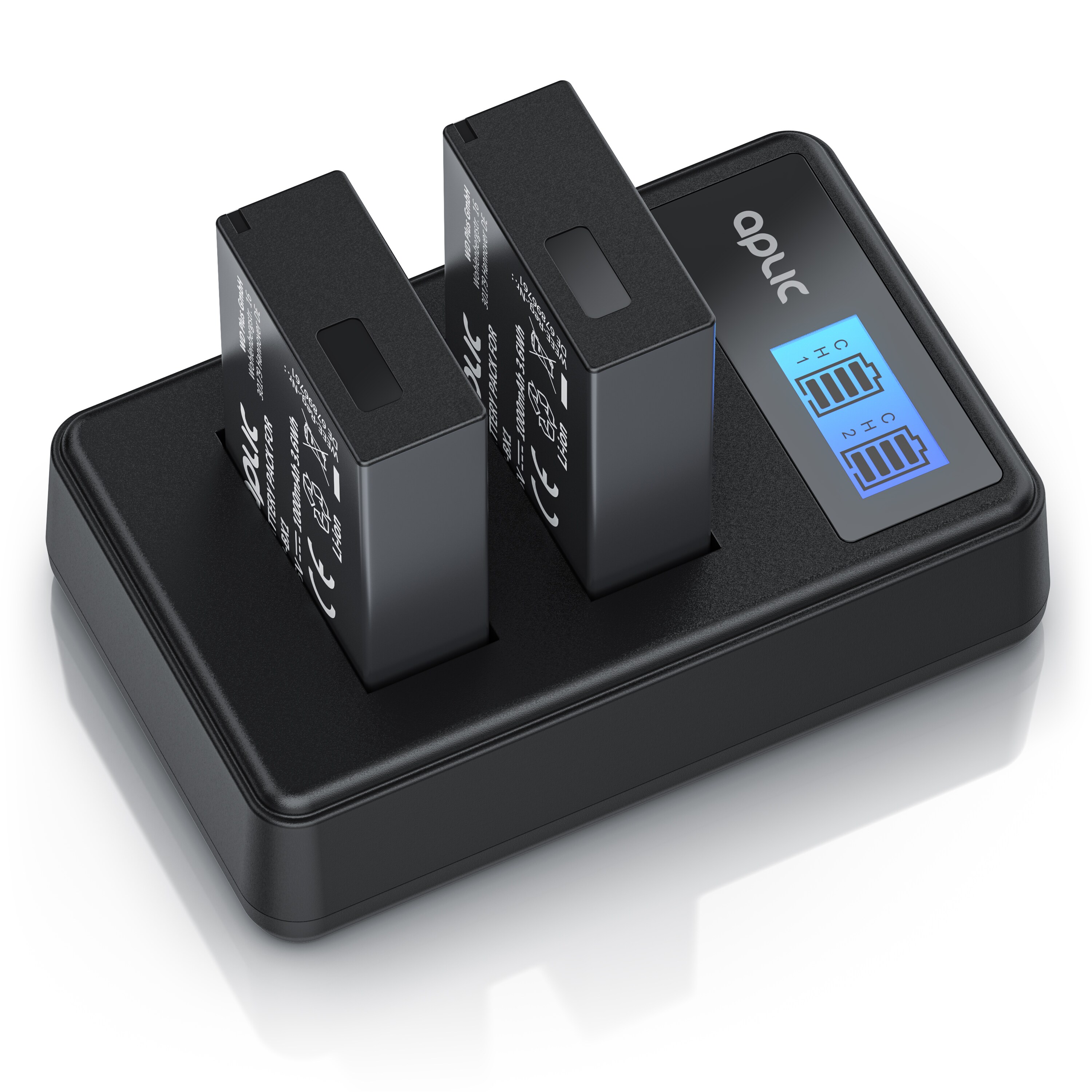 Aplic Akkuladeger&auml;t Set inkl. 2 Akkus - Kamera Akku Ladeger&auml;t kompatibel mit Canon LP-E17-1100mAh - Ladestrom 600 mAh - 7,2 V 