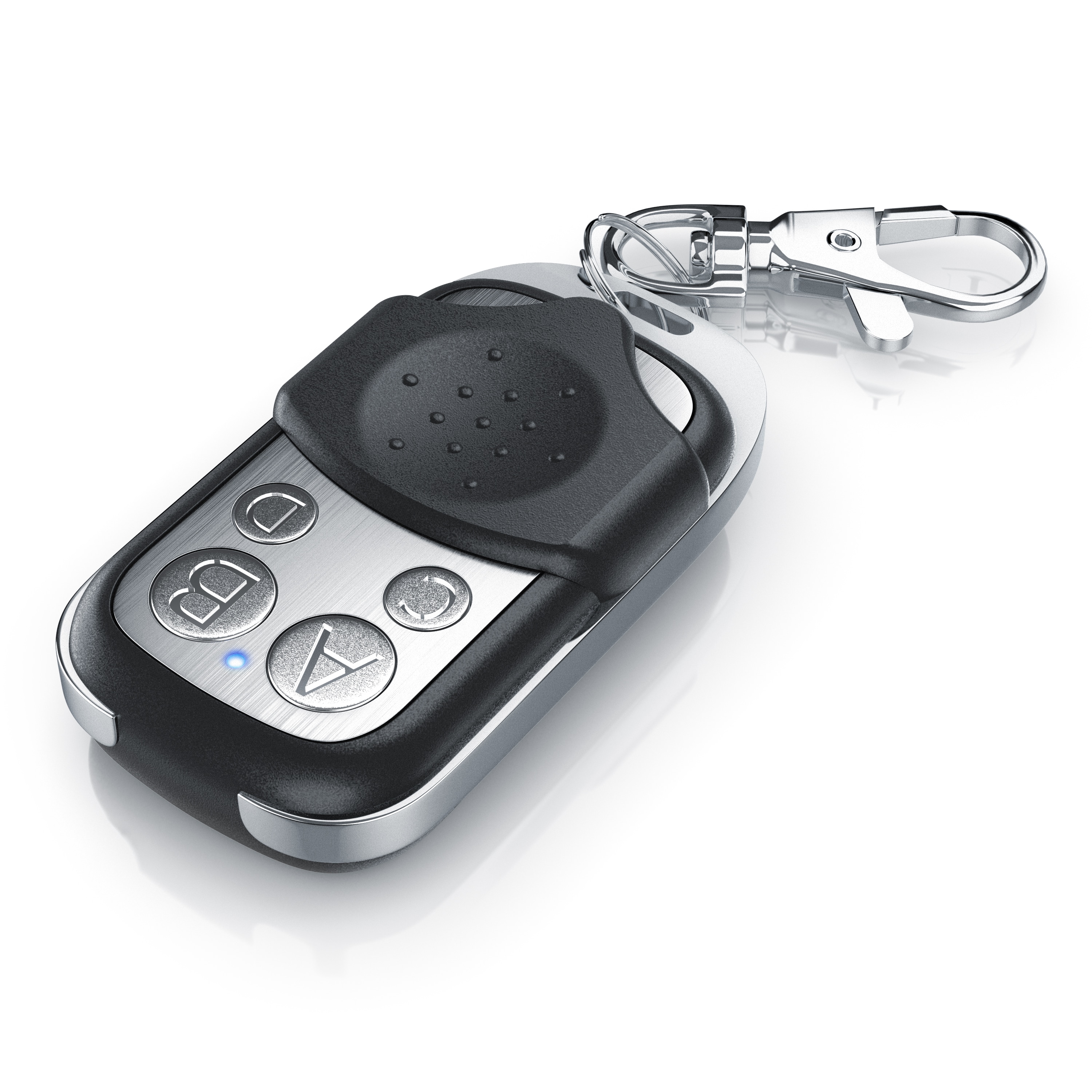 Brandson Garagentor&ouml;ffner 433 MHz selbstlernend - Universal Fernbedienung - Handsender - 4 Tasten - Funk - Klonen Duplikator - mit Schl&uuml;sselanh&auml;nger 