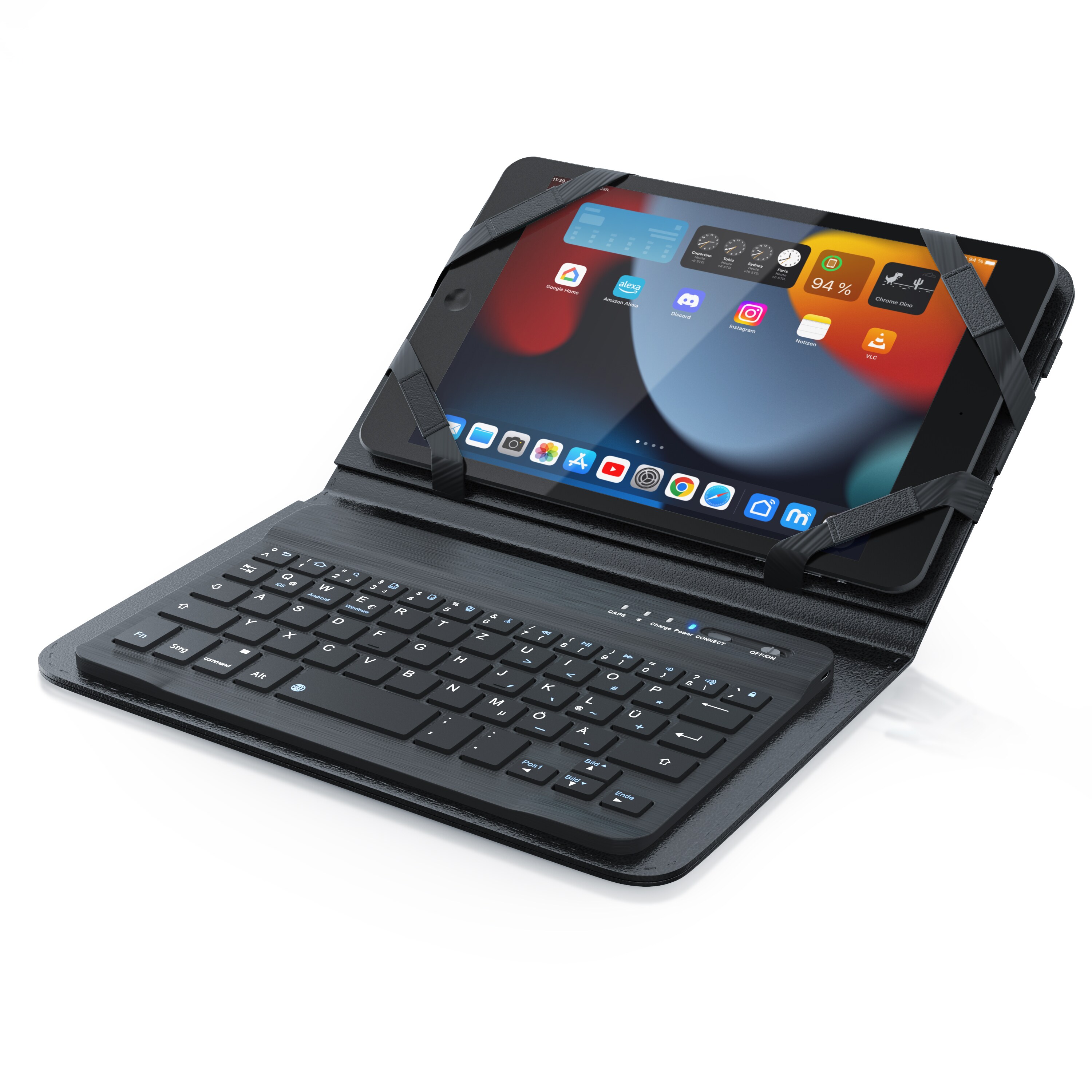 Aplic Tablet-Tastatur, Bluetooth, Kunstledercase f&uuml;r 7-8" Tablets, flaches & kompaktes Format 