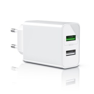 Aplic USB-Ladegerät 3000 mA, 2-Port, 30W, Quick Charge 3.0 (QC 3.0) Schnelladefunktion 