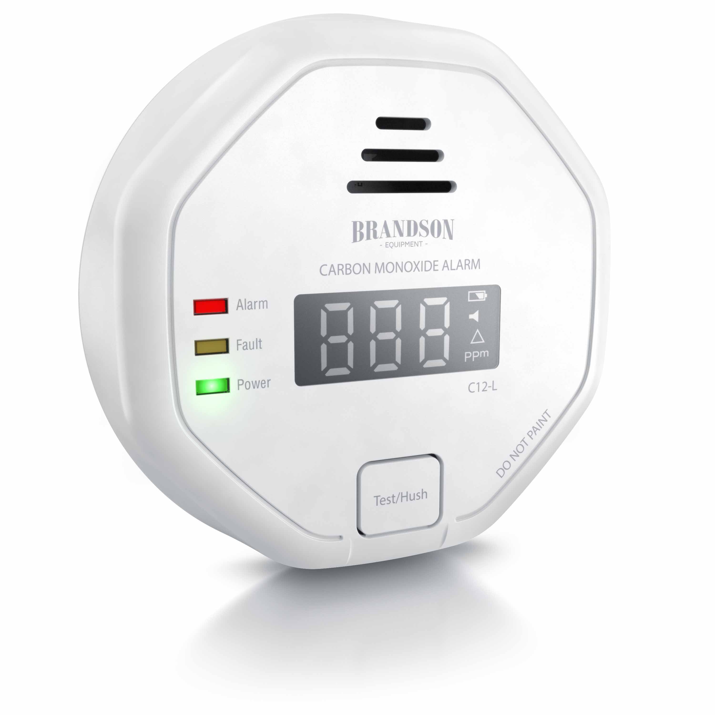 Brandson Kohlenmonoxid Melder mit LCD Display CO Alarm mit 85 dB - Batteriebetrieben 