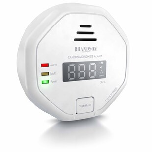 Brandson Kohlenmonoxid Melder mit LCD Display CO Alarm mit 85 dB - Batteriebetrieben 