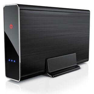 Aplic USB 3.0 Festplattengehäuse 3,5 Zoll extern - gebürstetes Aluminium - für SSD und HDD - SATA - UASP - Super Speed 5 Gbit s - Plug and Play 