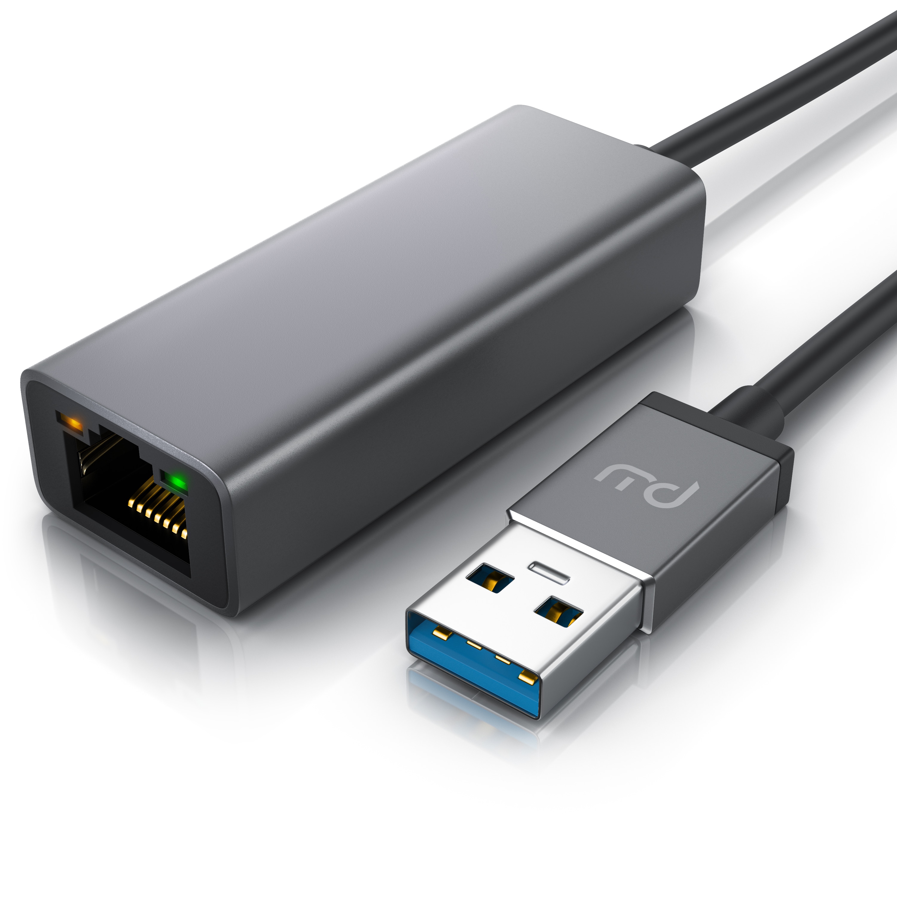 Primewire Netzwerk-Adapter USB Typ A zu RJ-45 (Ethernet), USB 3.2 Netzwerkadapter extern mit Gigabit RJ45 Anschluss 