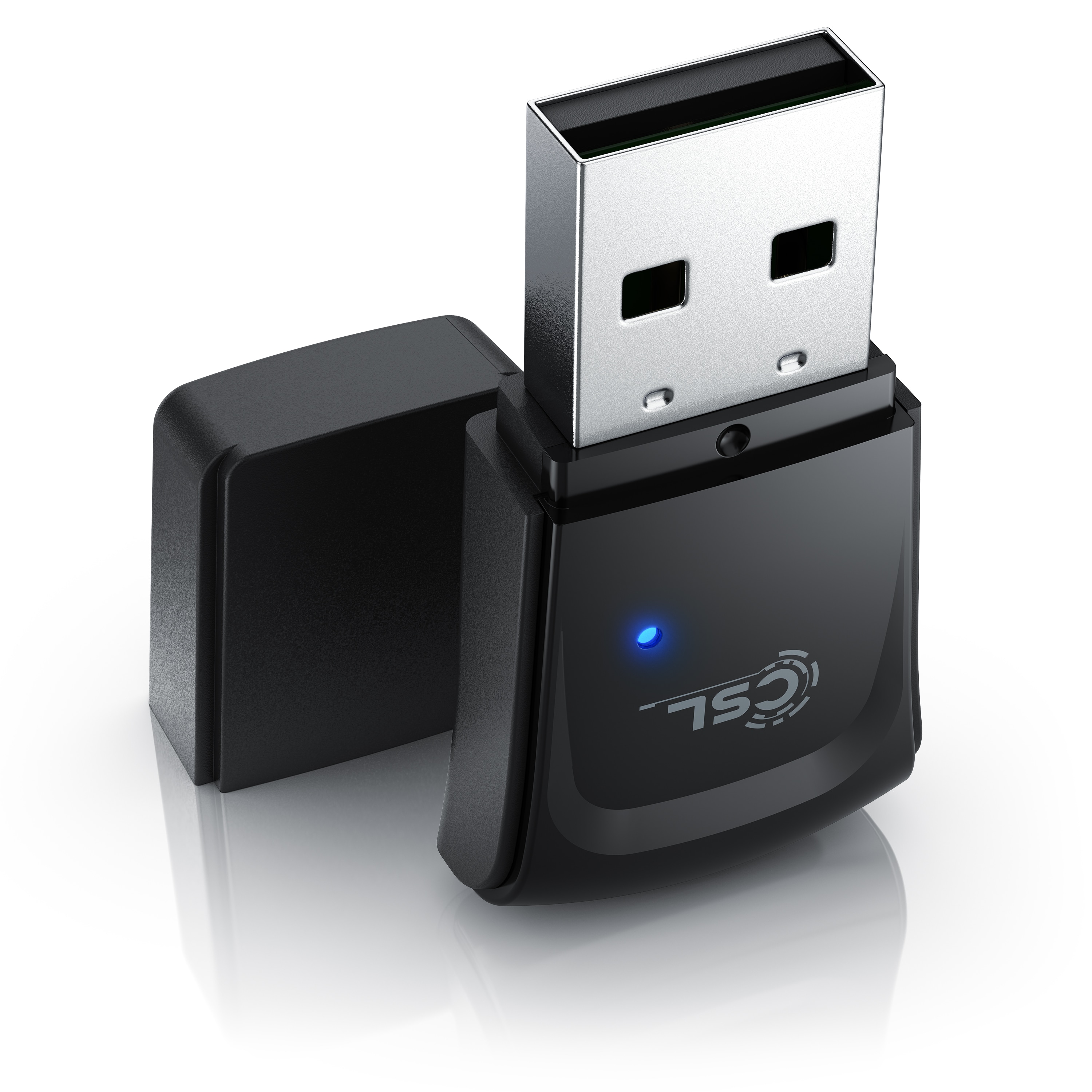 CSL WLAN 300 Mbit/s USB Stick Adapter - WiFi Adapter - Verschl&uuml;sselung WEP WPA WPA2 - 2,4 Ghz 2T2R - Verst&auml;rkung 18 dBm - f&uuml;r Windows 7 - 11 