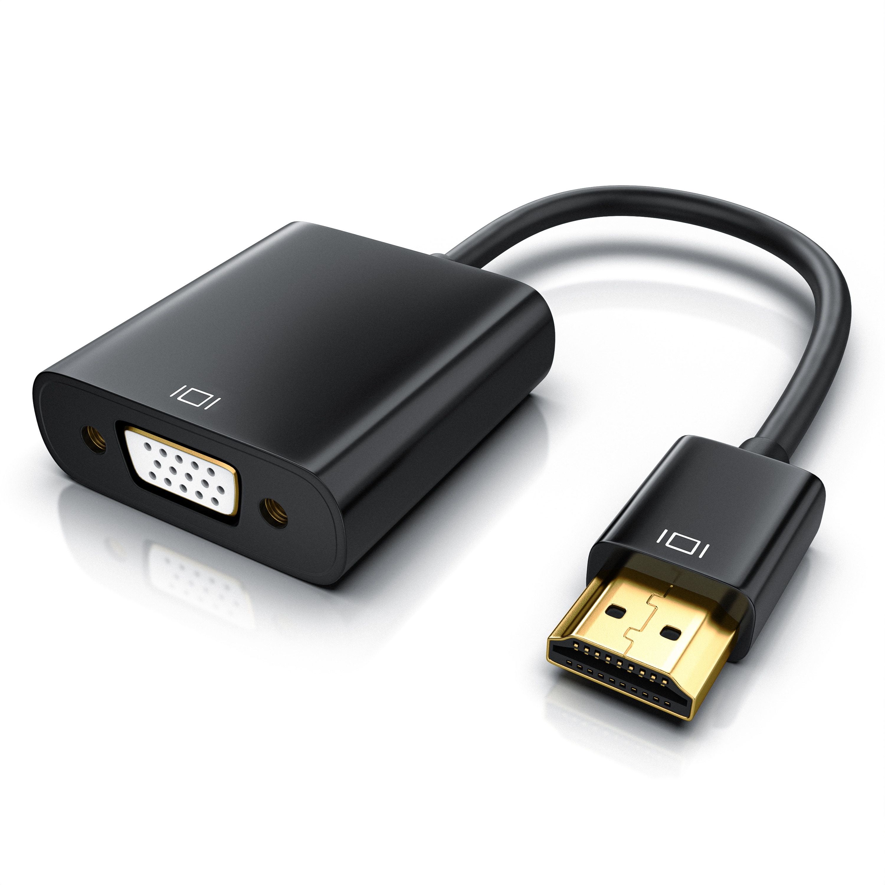 CSL HDMI Typ C (Mini) zu VGA & 3,5mm-Klinke, Full HD Mini HDMI auf VGA Video/Audio Adapter 