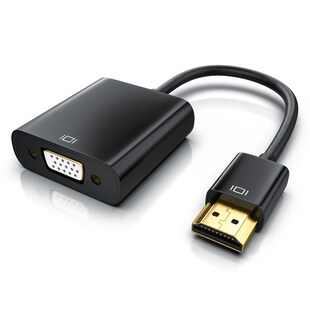 CSL HDMI Typ C (Mini) zu VGA & 3,5mm-Klinke, Full HD Mini HDMI auf VGA Video/Audio Adapter 