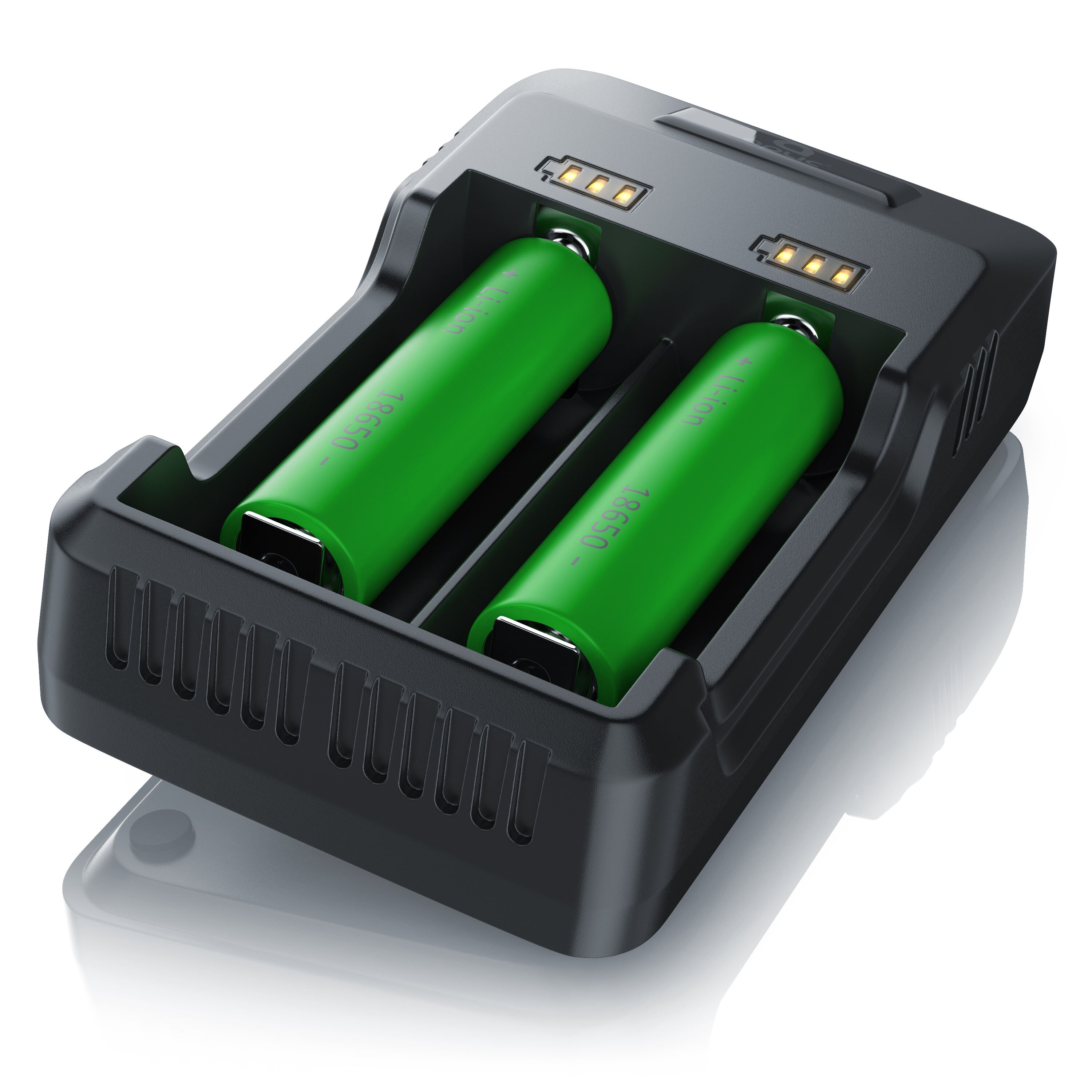 Aplic Batterie-Ladeger&auml;t 2000 mA, USB Akku Lader mit zwei Steckpl&auml;tzen f&uuml;r Ni-MH / Ni-Cd / Li-ion Akkus 