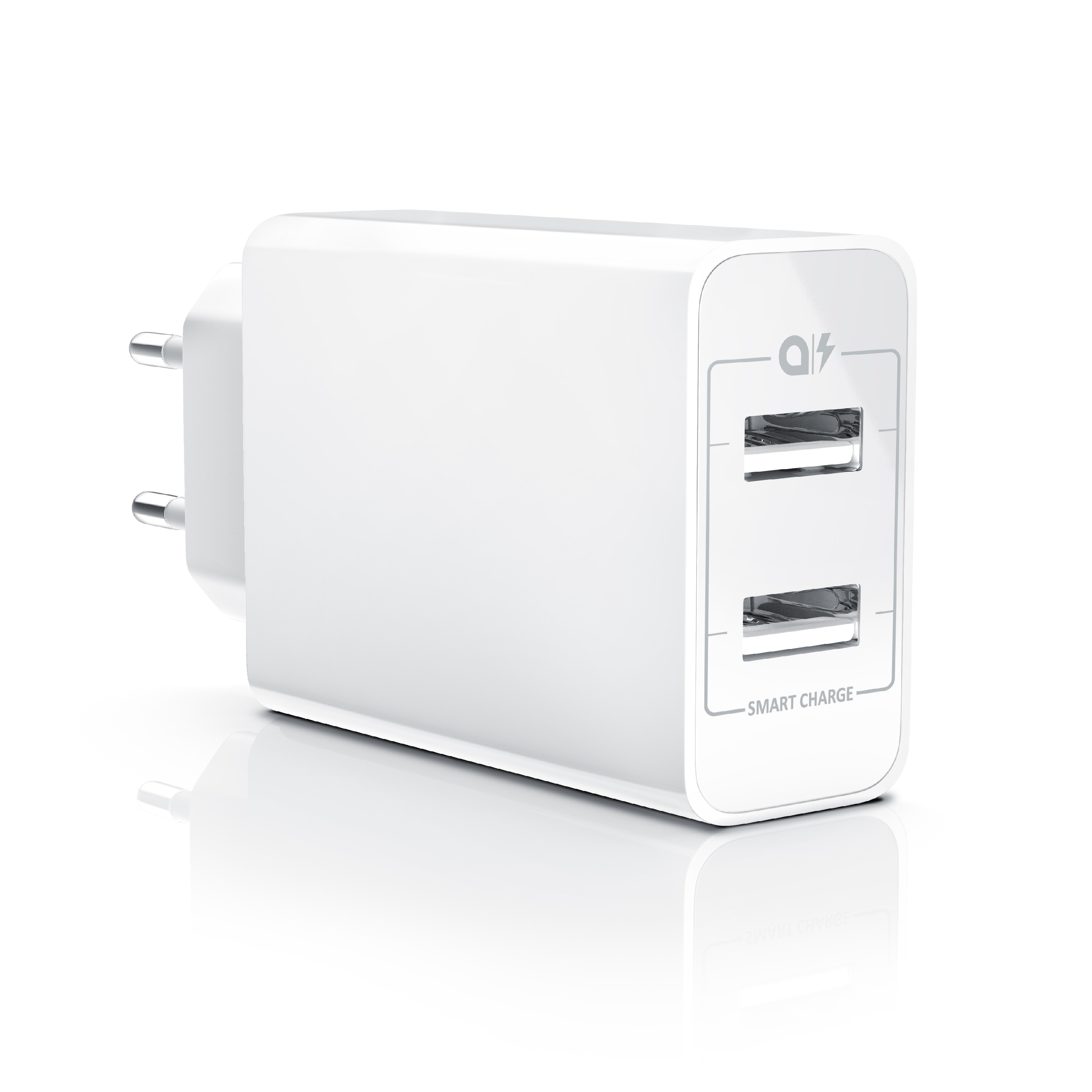 Aplic USB-Ladeger&auml;t 4800 mA, 2 Port Nezteil mit Smart Charge + Solid Charge, Leistungsstarke 24W 