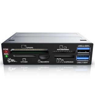 CSL 3,5 Multi-Frontpanel Cardreader mit USB 3.0 für SD/SDXC/microSD/microSDHC/M2/CF/MMC/MS/XD 