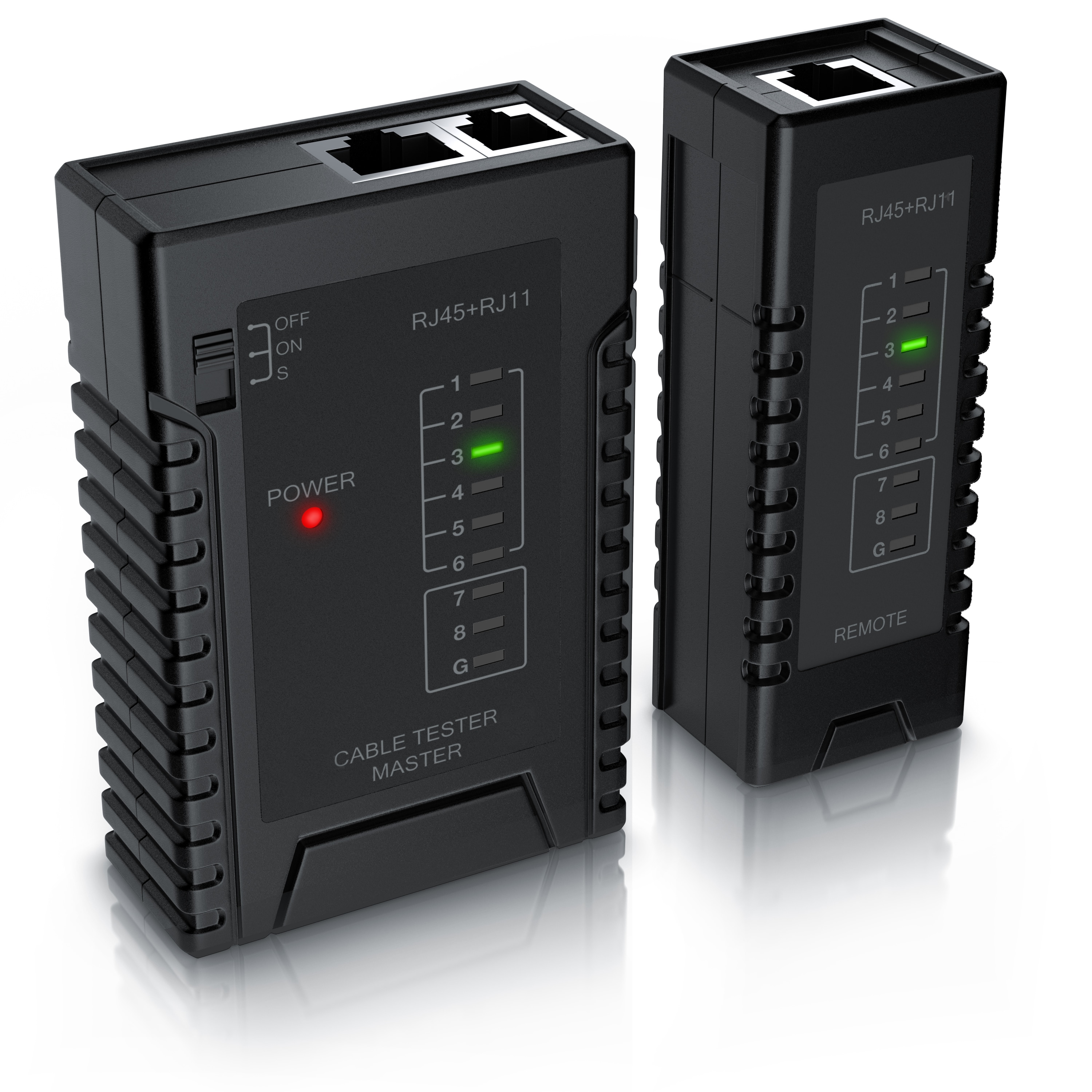 CSL Netzwerk Kabeltester f&uuml;r RJ45 & RJ11 Kabel Testen von Leitungen in B&ouml;den, W&auml;nden & Decken 