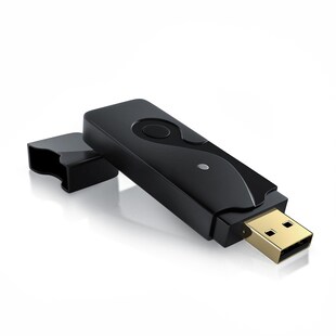 CSL - USB WLAN Stick Adapter DualBand, 2,4GHz & 5GHz bis zu 300 Mbit/s, USB 2.0, MU-MIMO, kompatibel mit Windows 7-11, Schwarz 