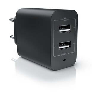 Aplic USB-Ladegerät 4800 mA, 2-Port Netzteil für Handy/Smartphone/Tablet, 4800mA - 2400mA je Port 