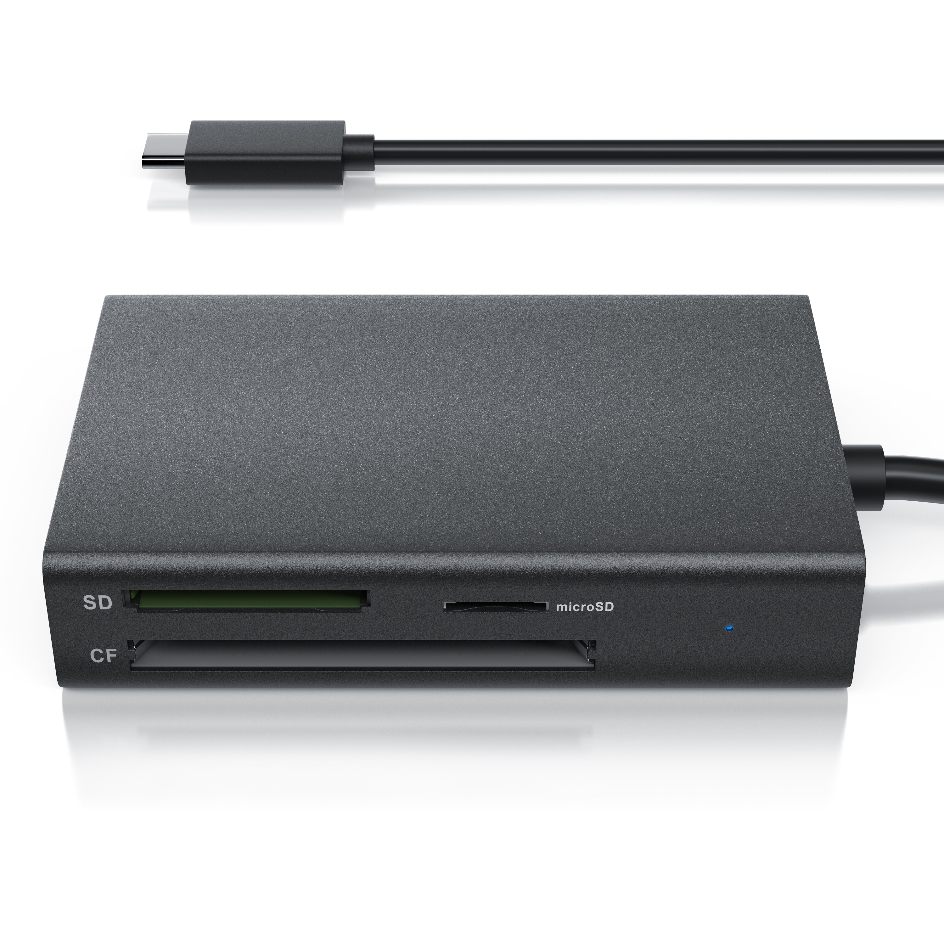 CSL USB-Adapter, Kartenleseger&auml;t inkl. USB Kabel 3 in 1 Kartenleser mit USB 3.2 