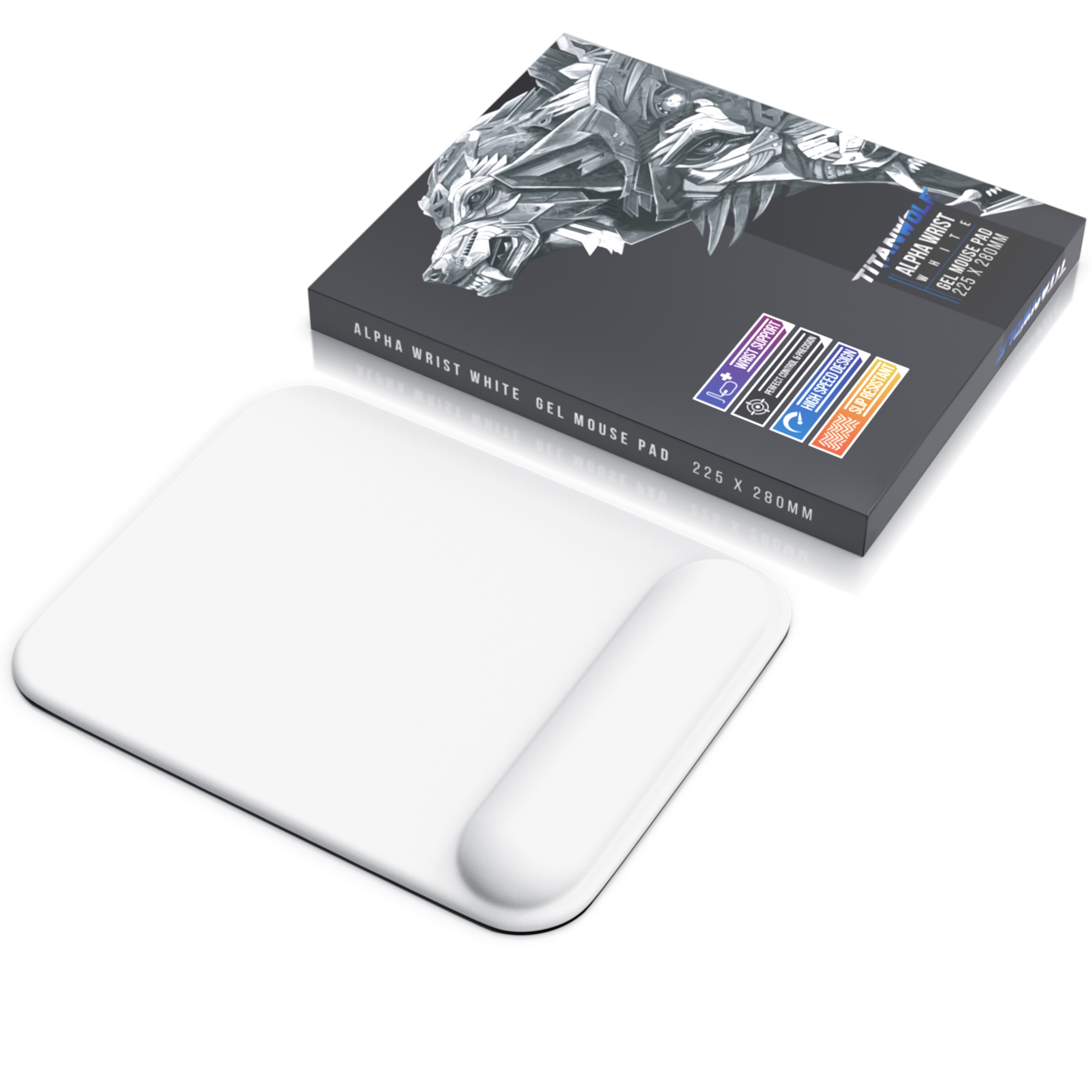 828QH Mousepad Mit Handgelenkauflage – 20x24 Cm, Bedruckt, Gummiert