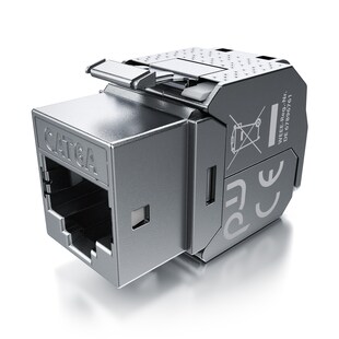 Primewire CAT.6a Keystone Modul für Ethernet LAN Kabel - RJ45 Buchse - feldkonfektionierbar - Keystone Jack - 500 Mhz - bis zu 10000 Mbit/s 