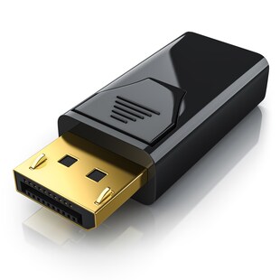 CSL DP auf HDMI Adapter mit Audioübertragung -  Full HD 1080p - Ideal für Apple Produkte PC Grafikkarten 